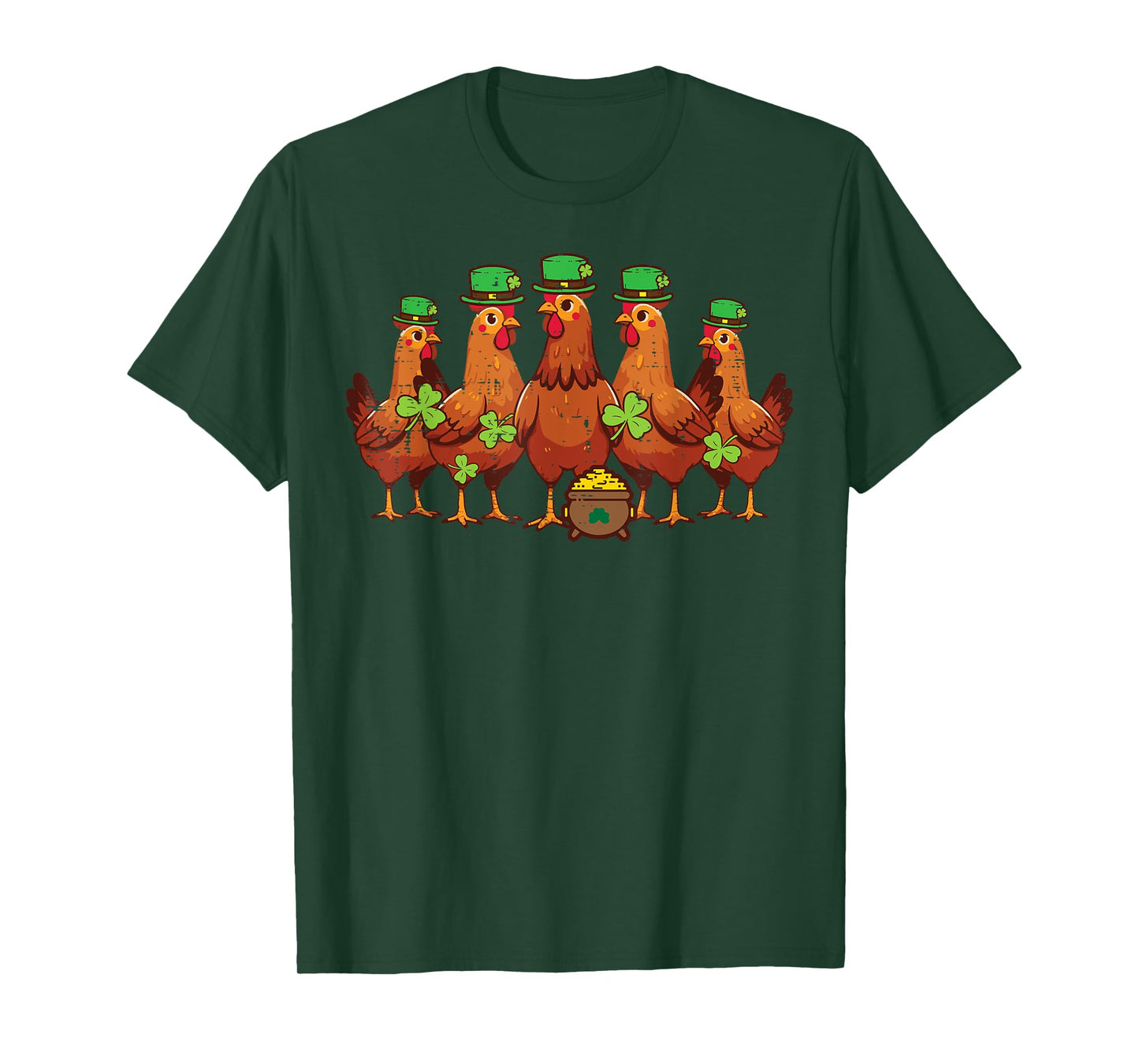 St Patricks Day Chickens Saint Pattys Paddys Men Women Kids T-Shirt