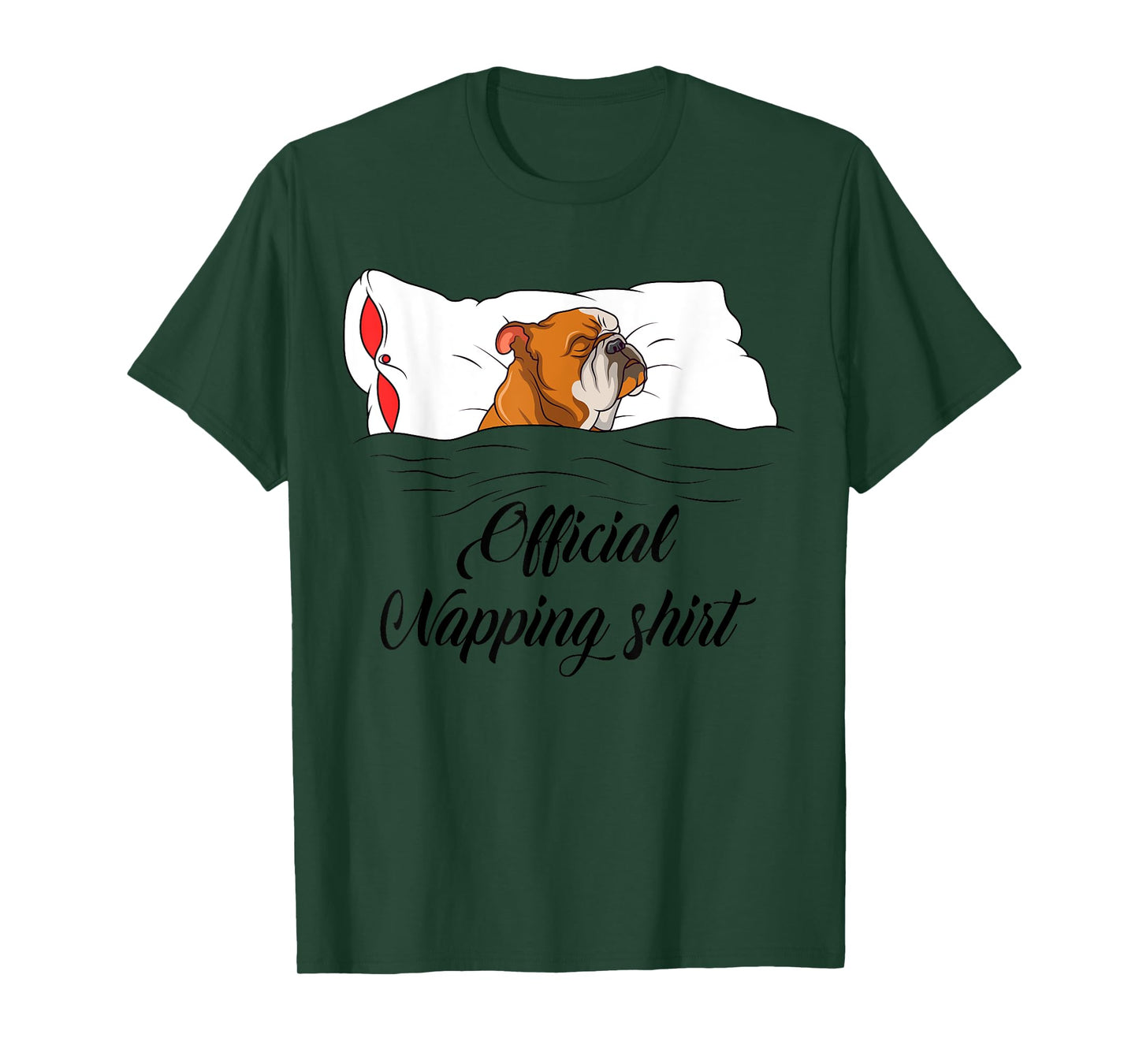 Sleeping English Bulldog Pyjamas Gift Official Napping T-Shirt
