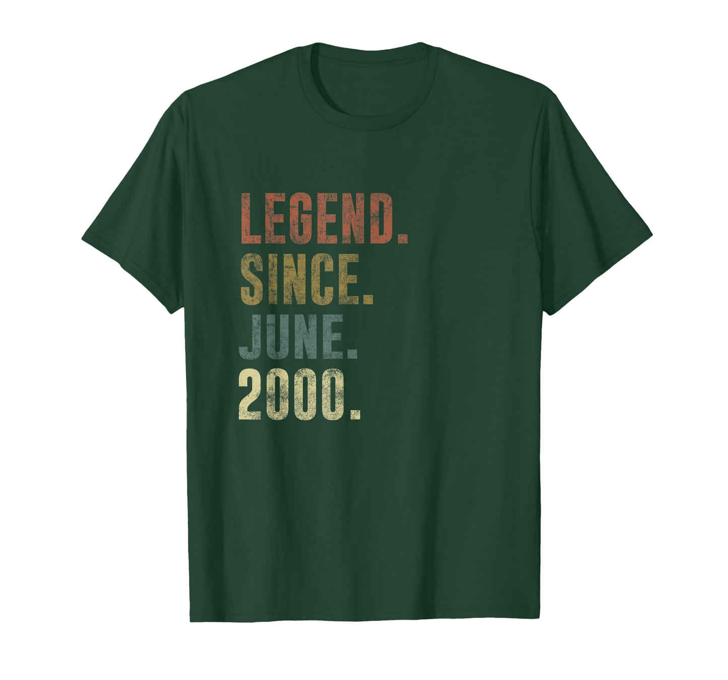 25th 2000 Birthday Vintage Legend Since June 2000 T-Shirt