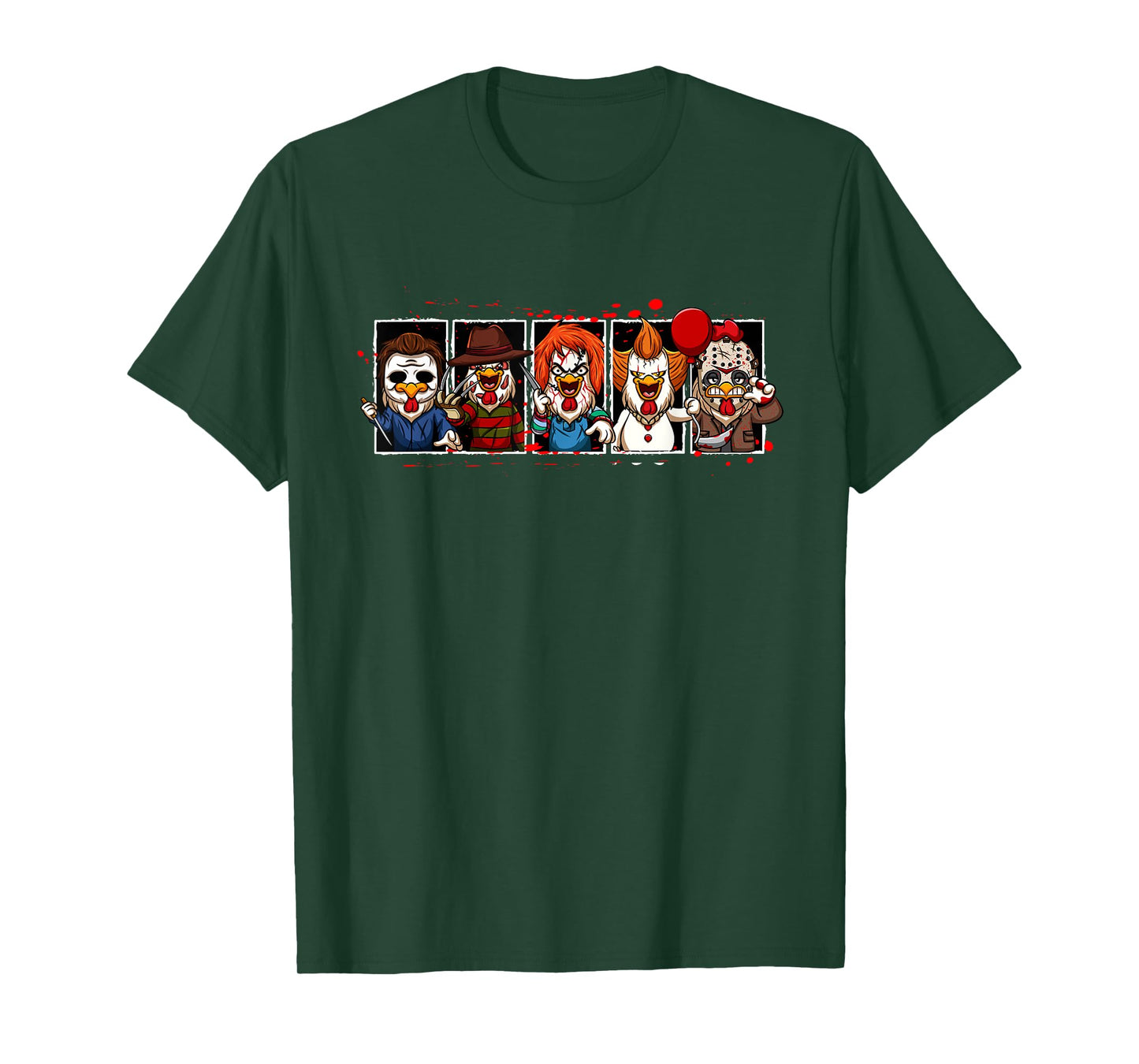 My Little Horror Crew - Halloween Horror Movies Chicken T-Shirt