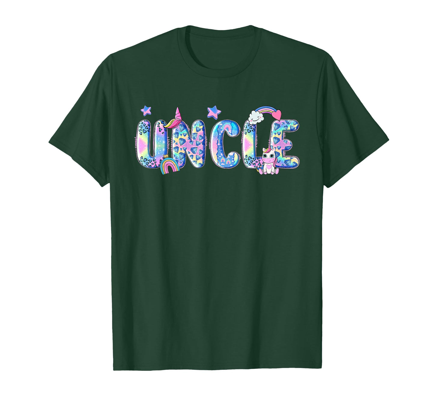 Uncle Birthday Squad Matching Unicorn Family Party T-Shirt