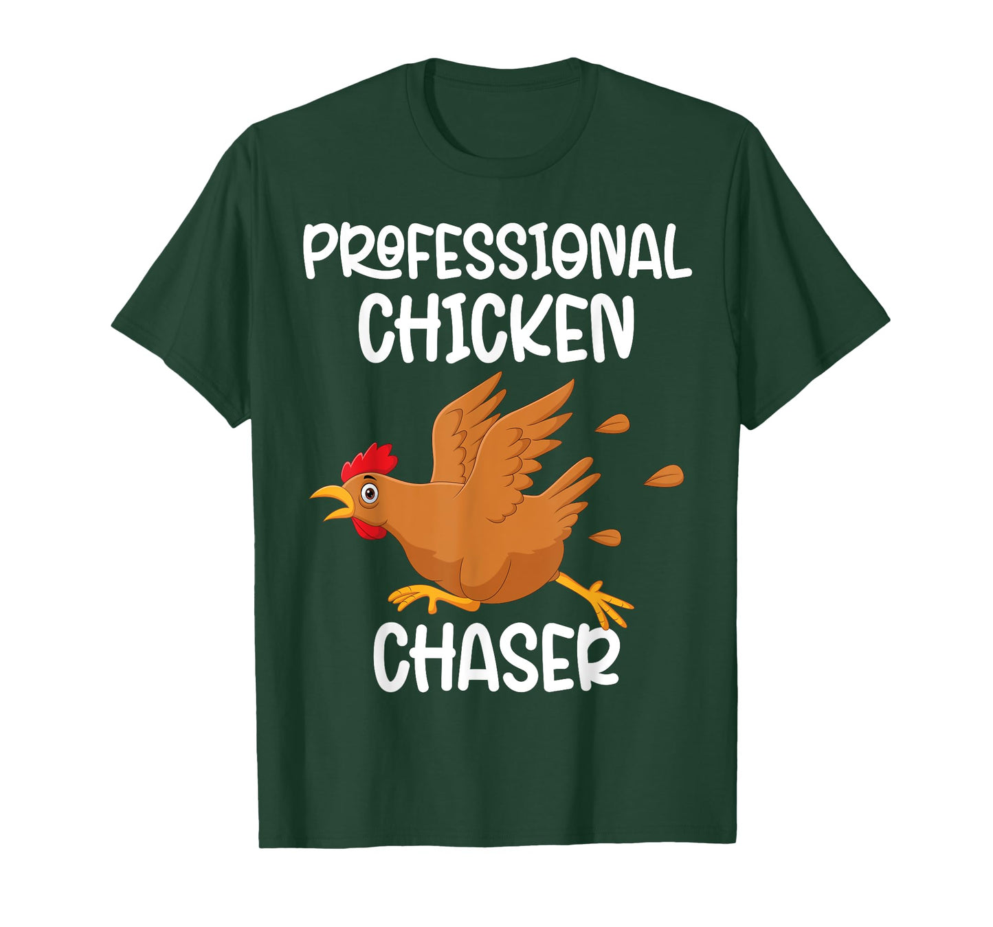 Professional Chicken Chaser Funny Farm Farmer Kids Running T-Shirt