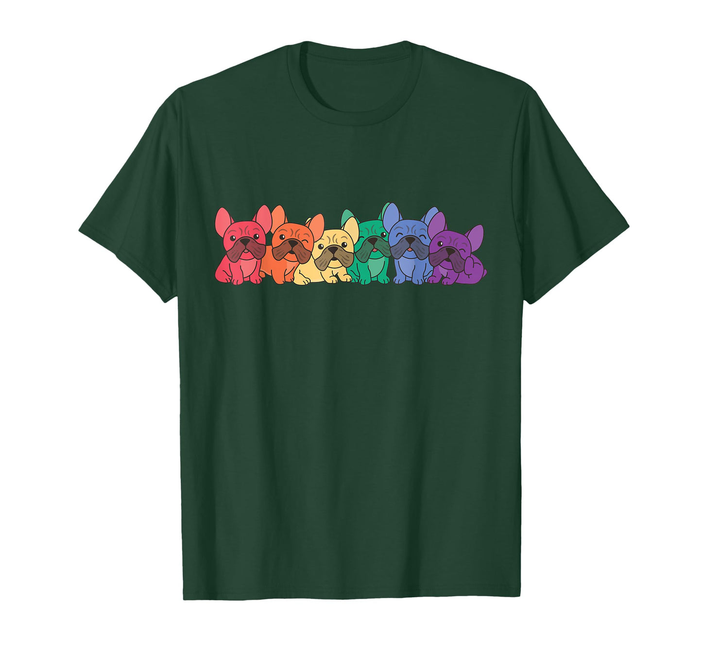 Rainbow Flag Pride Month Lgbtq Rainbow French Bulldog T-Shirt for Men Women