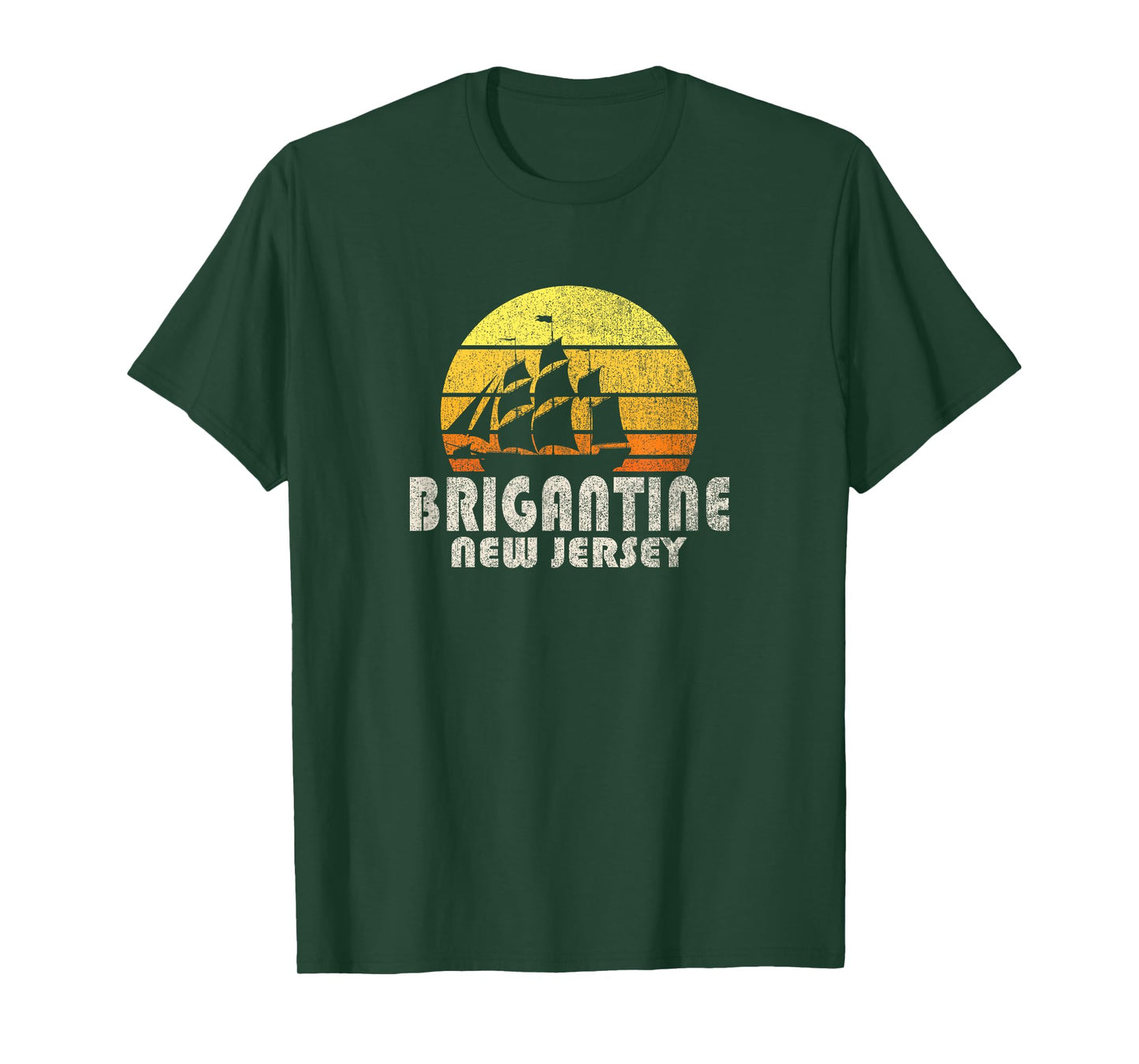 Retro Brigantine NJ Beach Vacation T-Shirt Men Women Kids T-Shirt