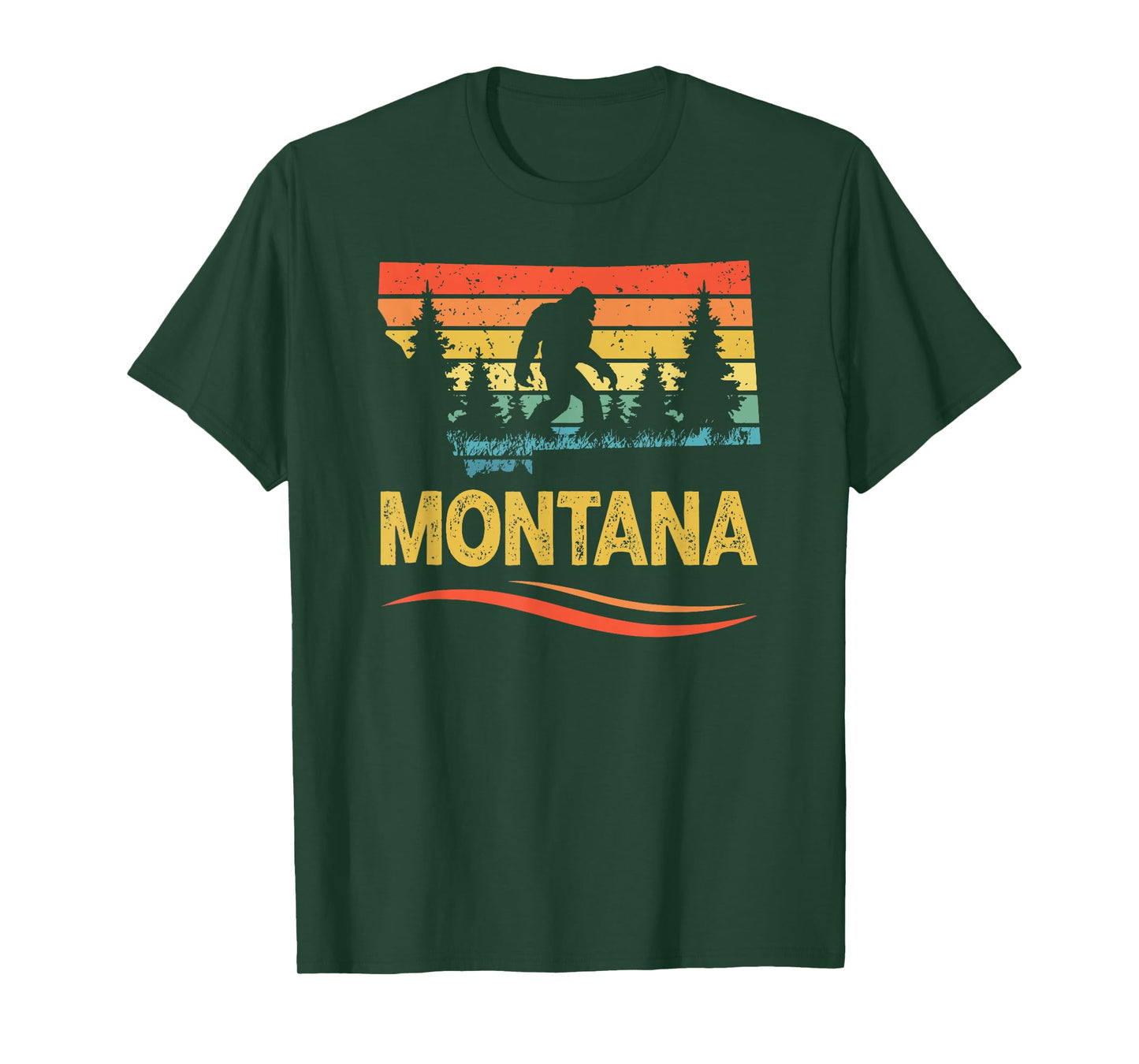 Montana and a Bigfoot Or Sasquatch T-Shirt