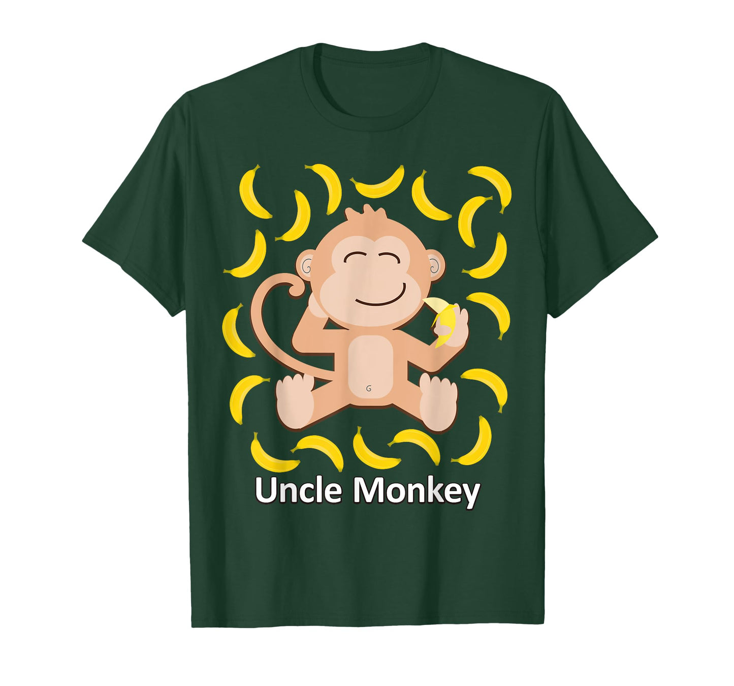 Uncle Monkey Banana Design Sassy Monkeys Bananas T-Shirt