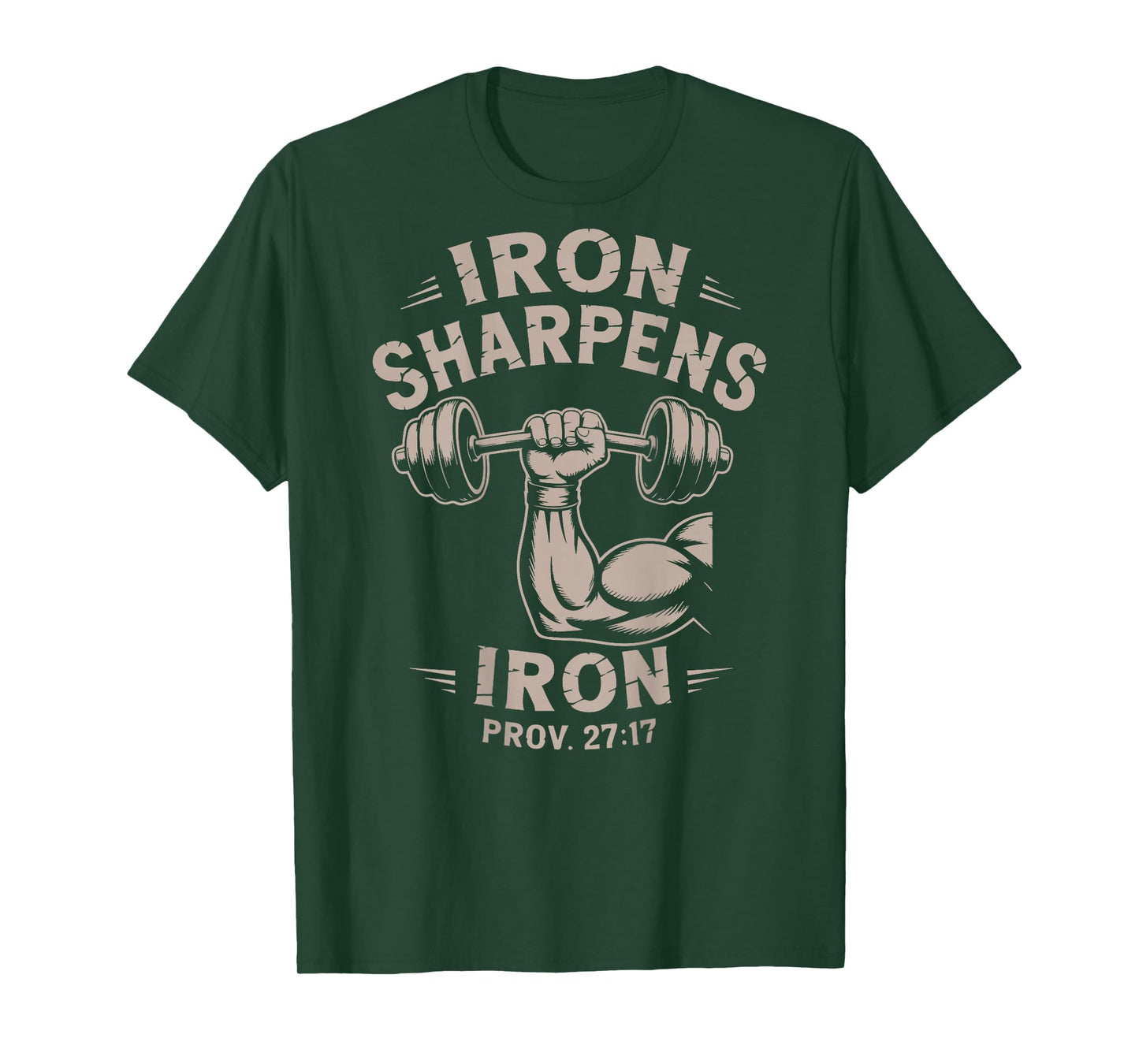 Iron Sharpens Iron Youth Christian Workout Gym Weightlifting T-Shirt