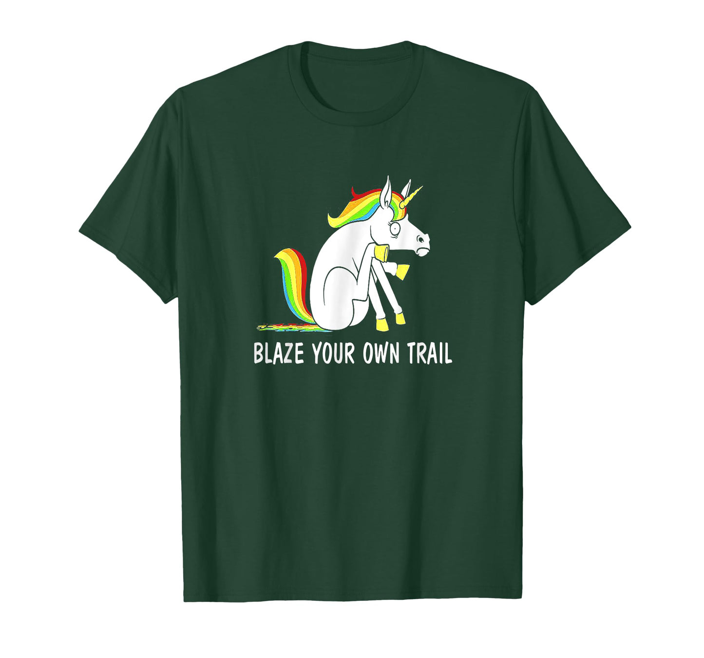 Blaze Your Own Trail Unicorn T-Shirt For Men For Women T-Shirt