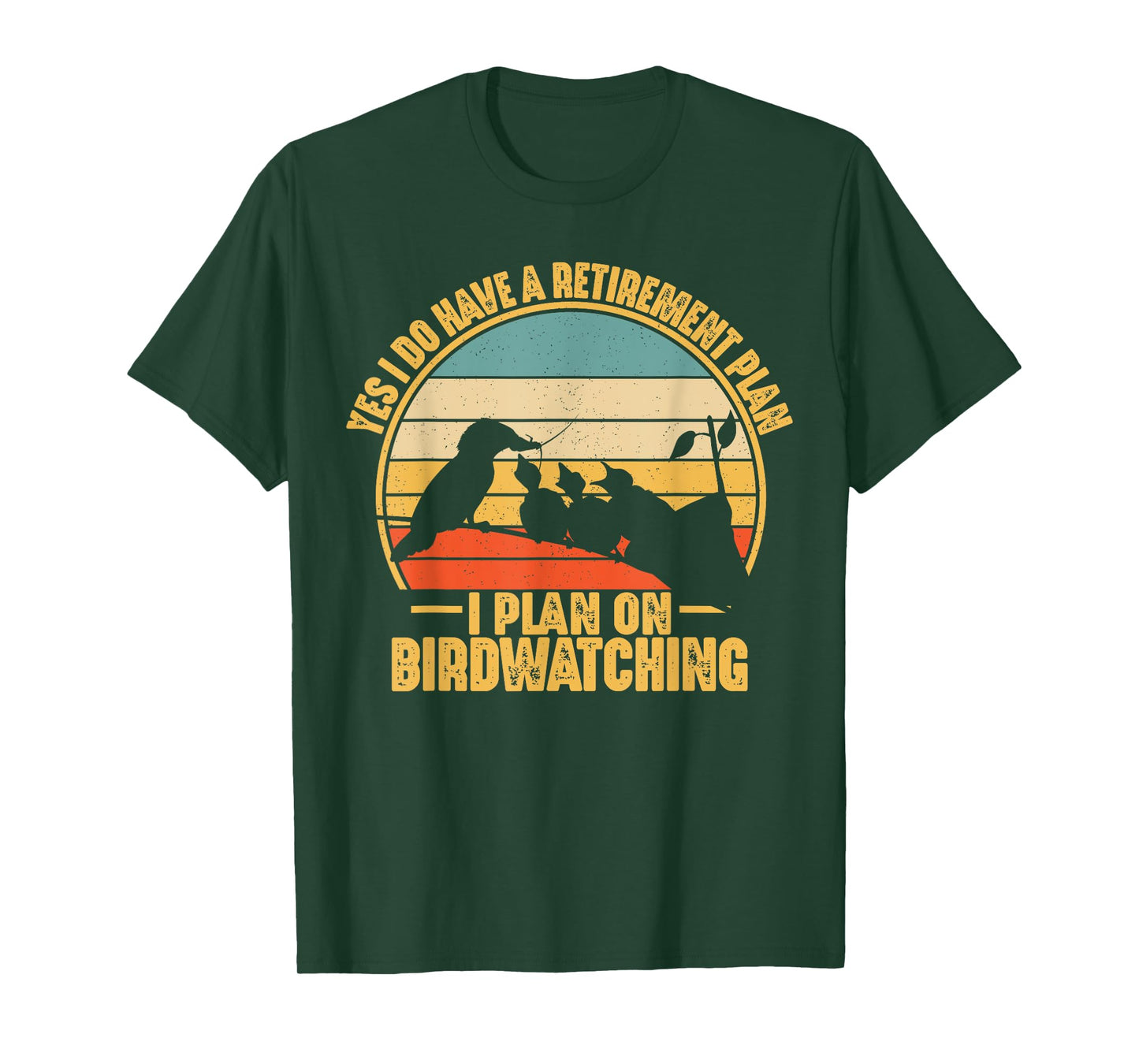 Retro Bird Lover Retirement Plan Bird Watching Birding T-Shirt