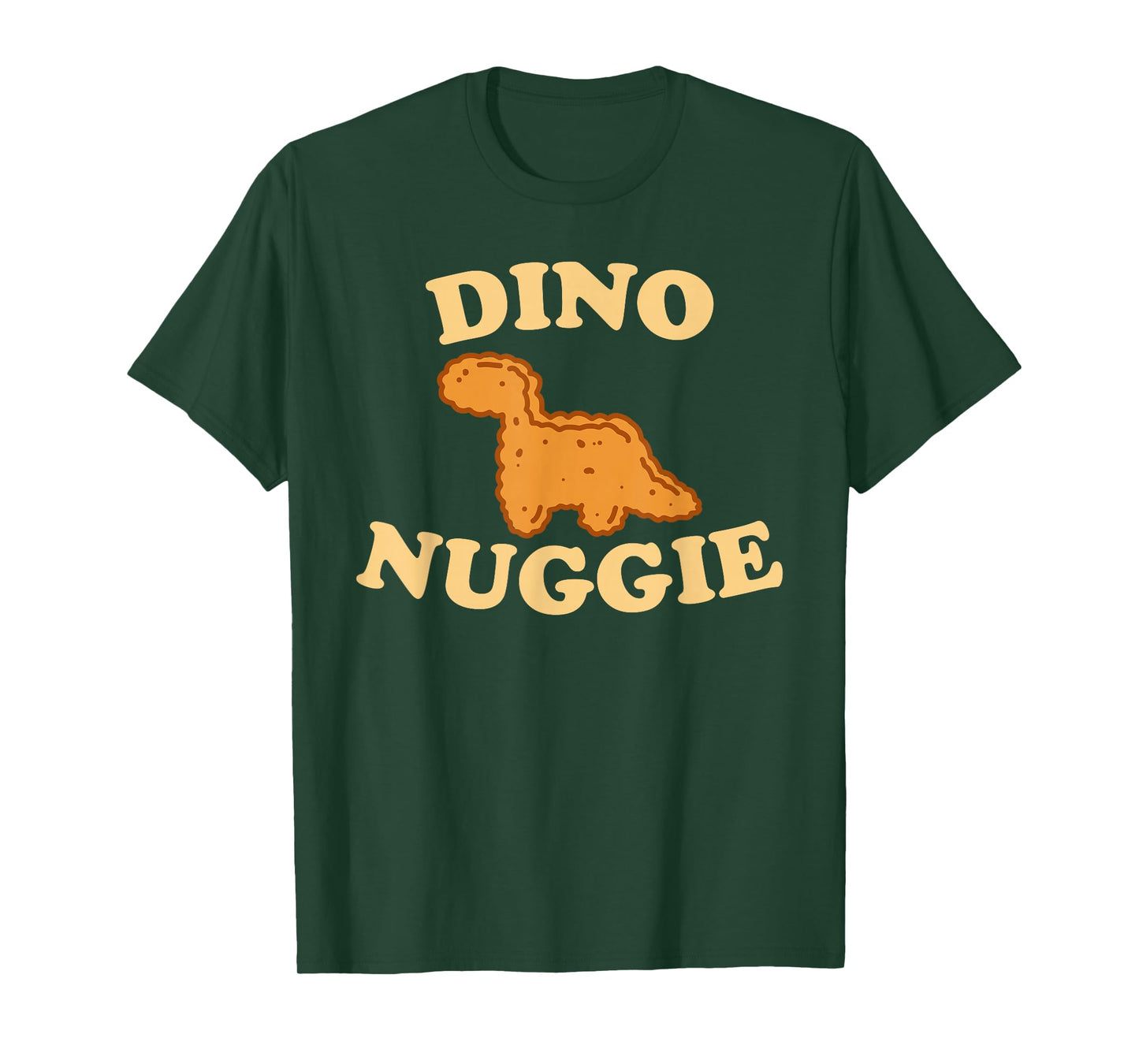 Dino Nuggie Cute Animals Yellow Font T-Shirt