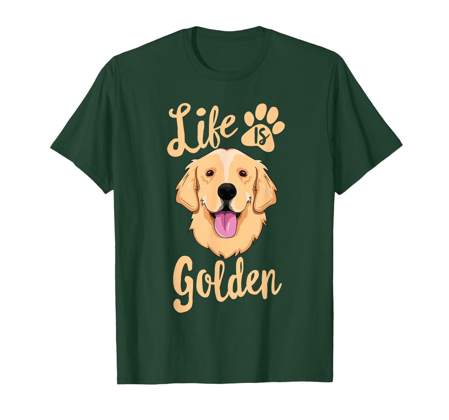 Life Is Golden Retriever SHIRT Women Kids Dog Owner Gift T-Shirt
