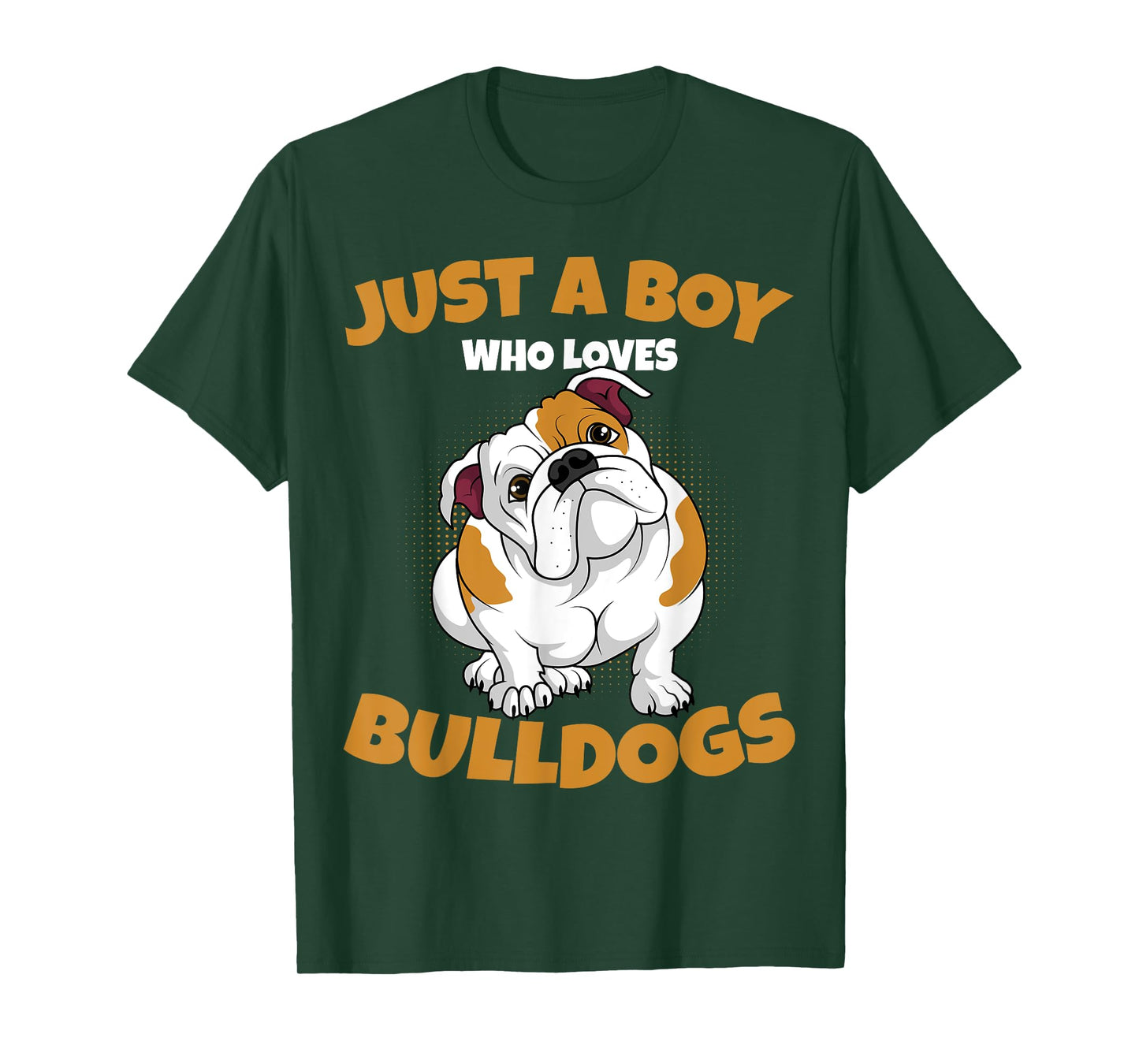 Just A Boy Who Loves English Bulldogs Kids Boys T-Shirt