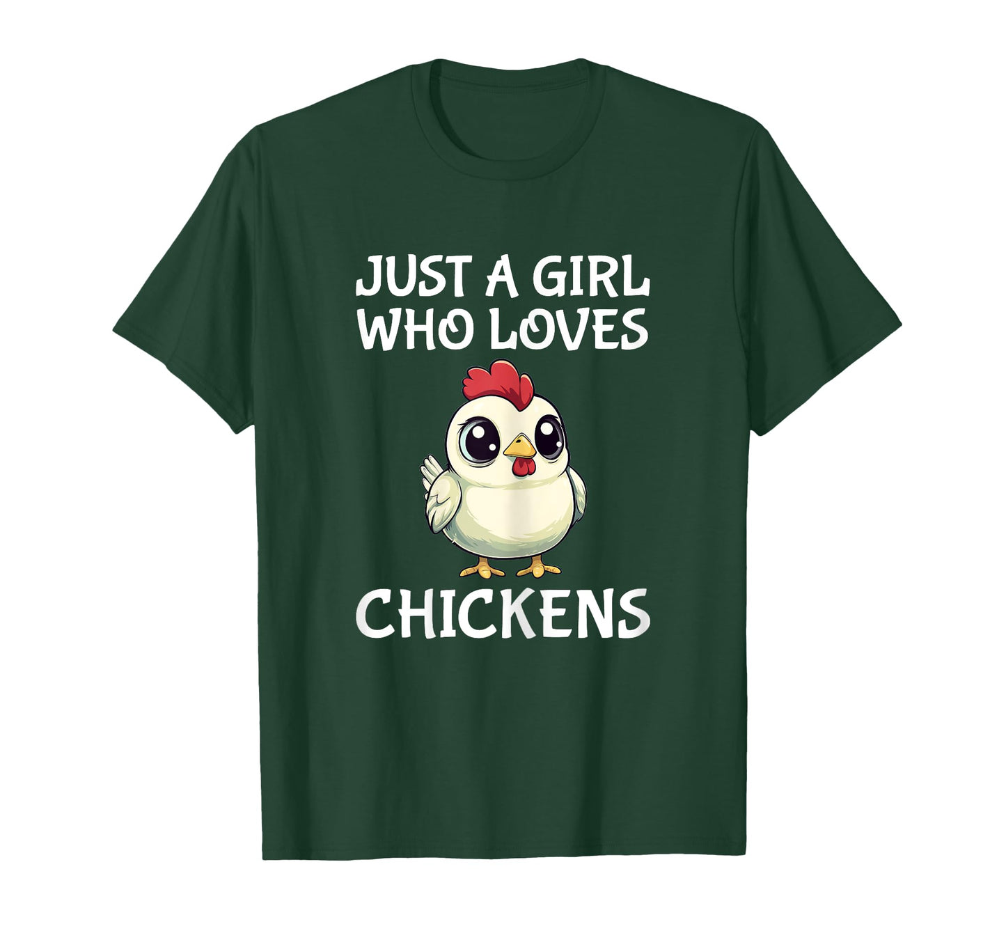 Just A Girl Who Loves Chickens Cute Chicken T-Shirt