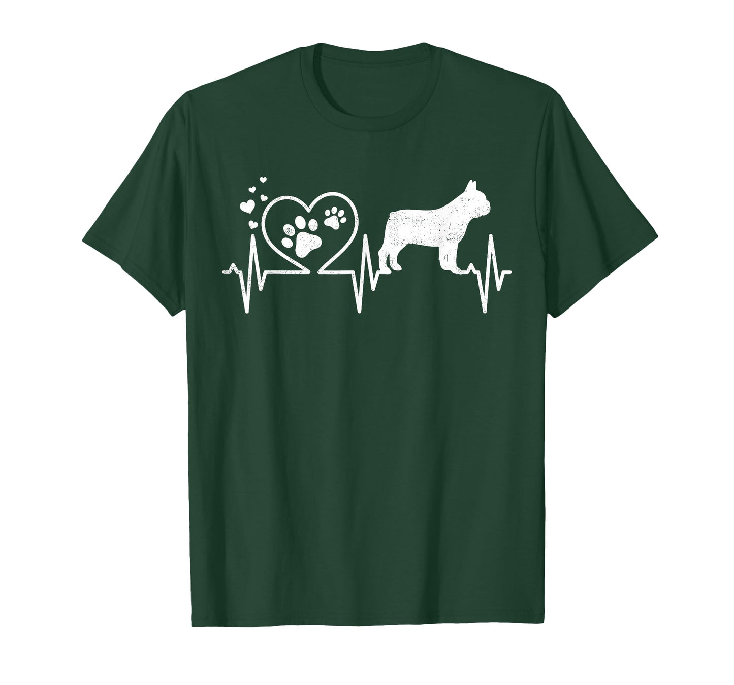 Frenchie French Bulldog Mom Mom Dad Heartbeat T-Shirt for Men Women Kids