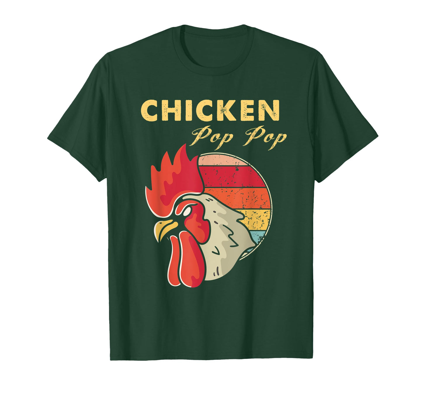 Chicken Pop Pop Grandpa Poultry Farmer Vintage T-Shirt