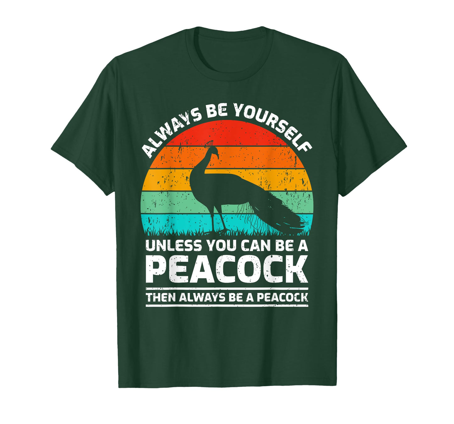 Vintage Peacock Bird Lover Retro Cute Peacock T-Shirt