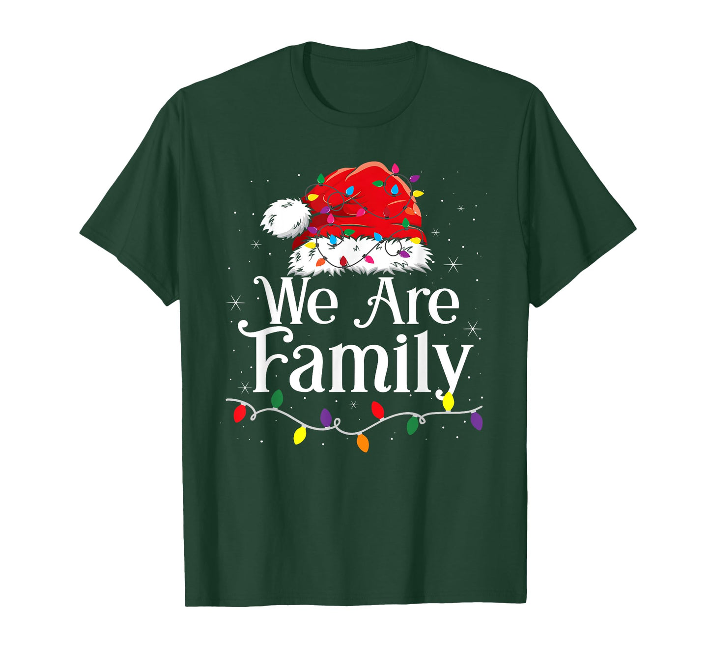 We Are Family Christmas Pajamas Funny Matching Xmas T-Shirt