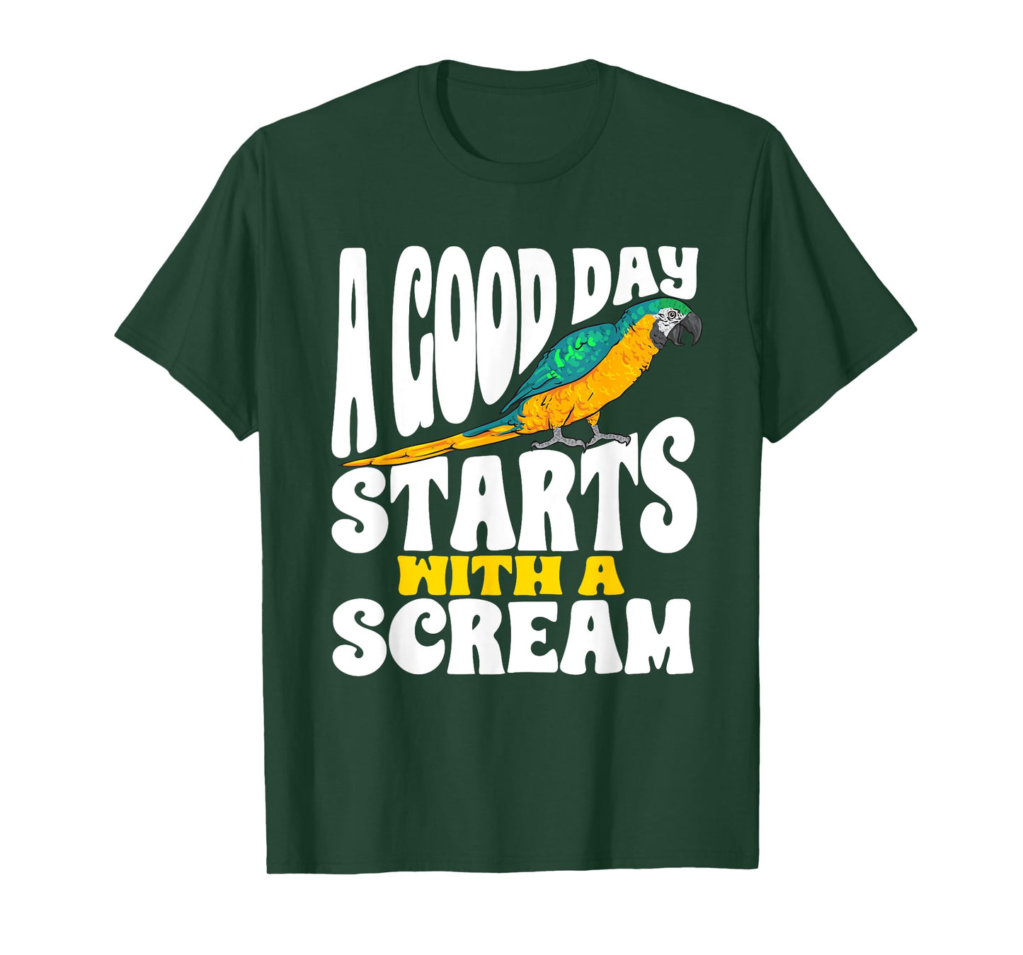 Macaw Parrot Scream Blue And Yellow Macaw T-Shirt