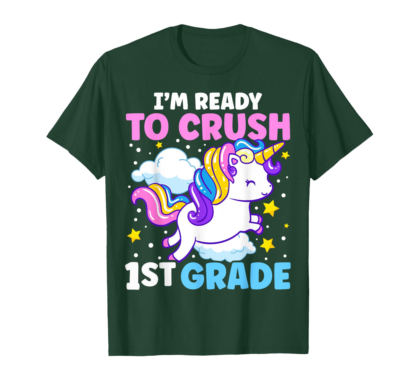 First Day of School I'm Ready To Crush 1st Grade Unicorn T-Shirt