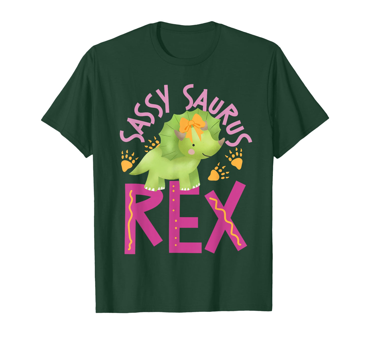 Sassy Saurus Cute Dinosaurs Design For Girls T-Shirt