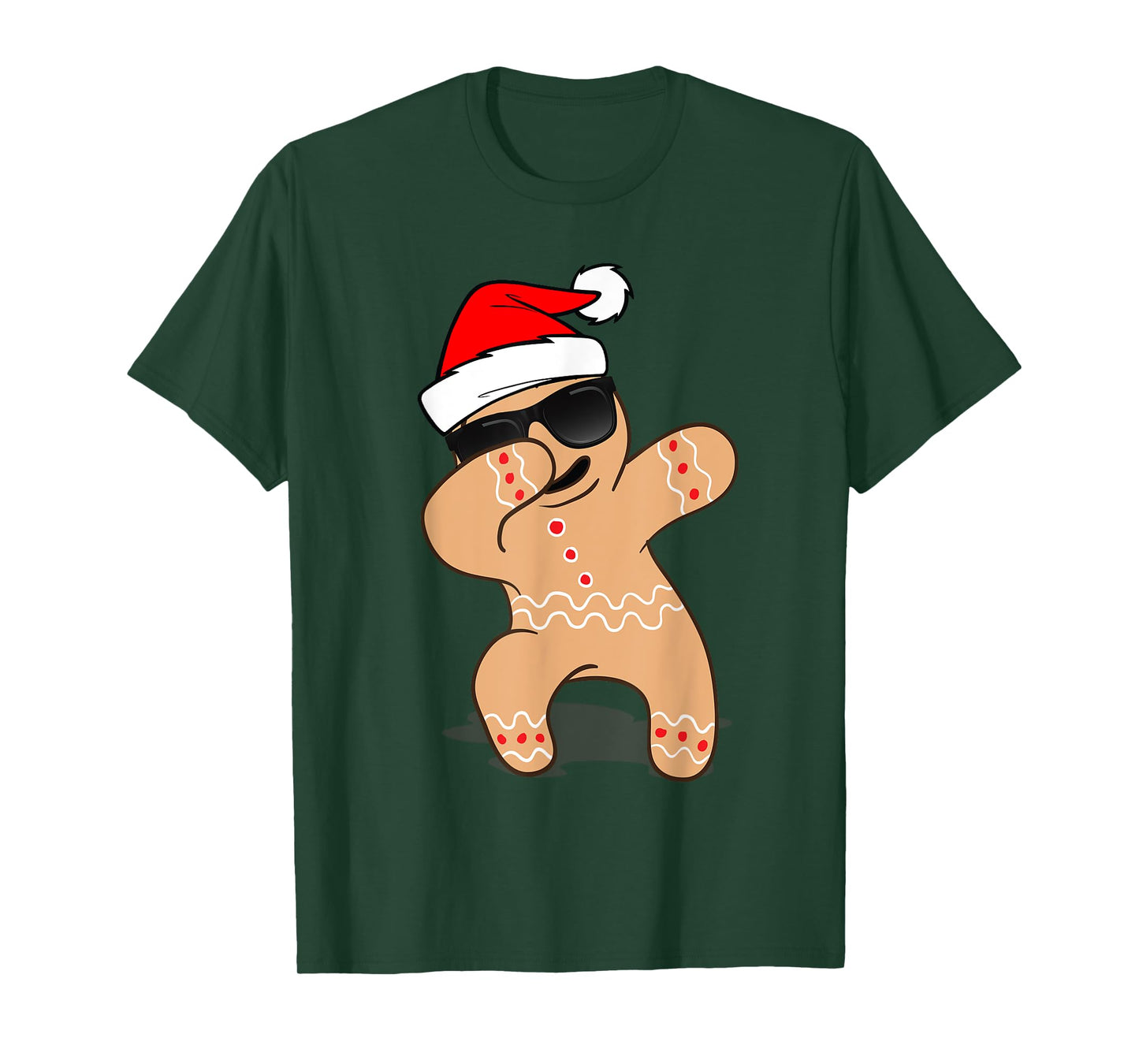 Dabbing Gingerbread Man Shirt - 2017 Funny Hip Hop Xmas Tee T-Shirt