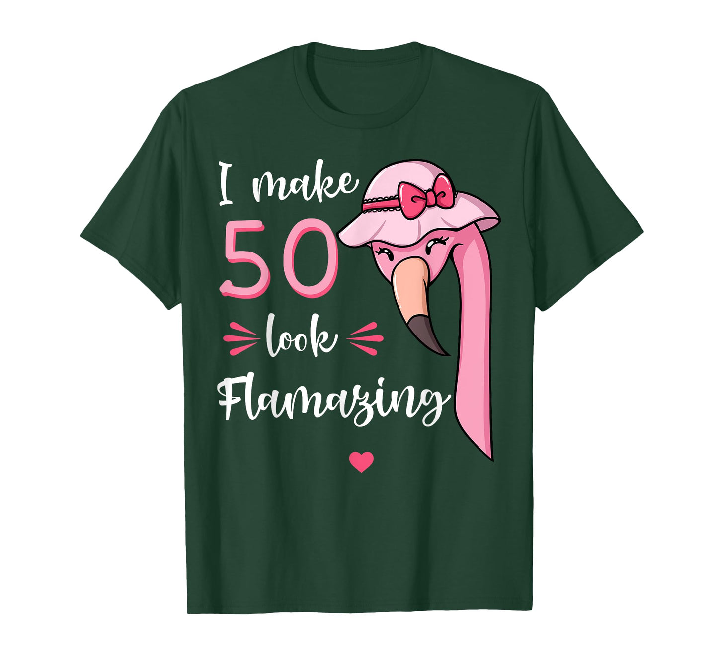 I Make 50 Look Flamazing Flamingo Birthday Party 50th T-Shirt