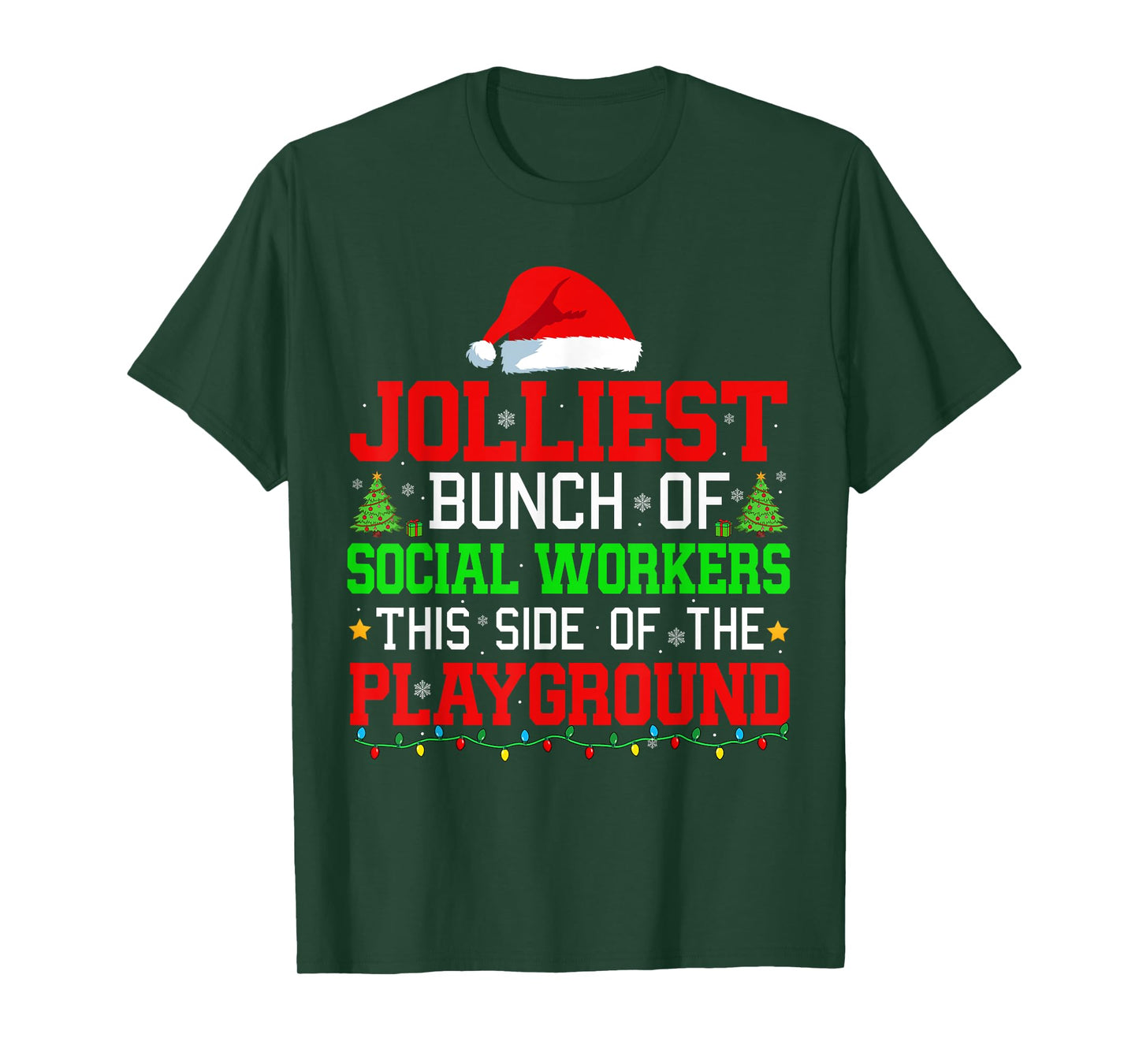 Jolliest Bunch Of Social Workers Of Playground Xmas Job Team T-Shirt