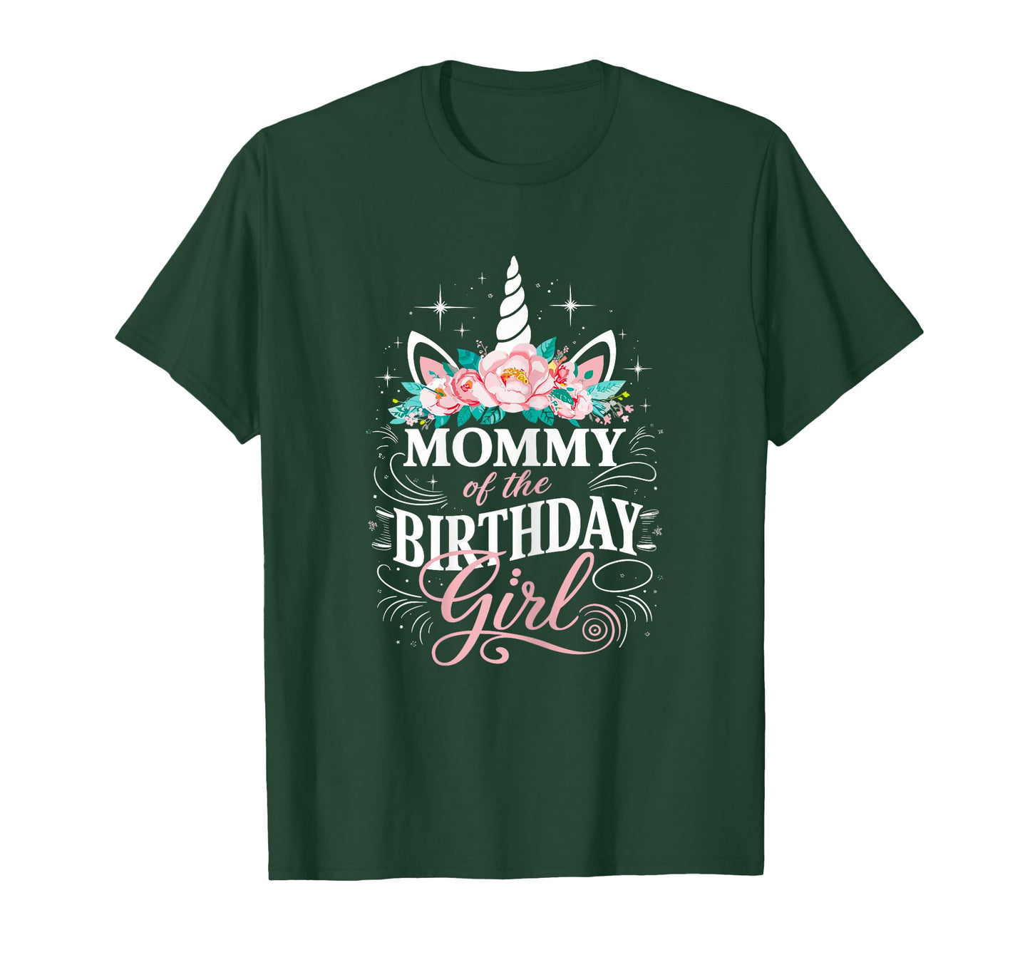 Unicorn Mommy Of The Birthday Girl Mother Unicorn Birthday T-Shirt