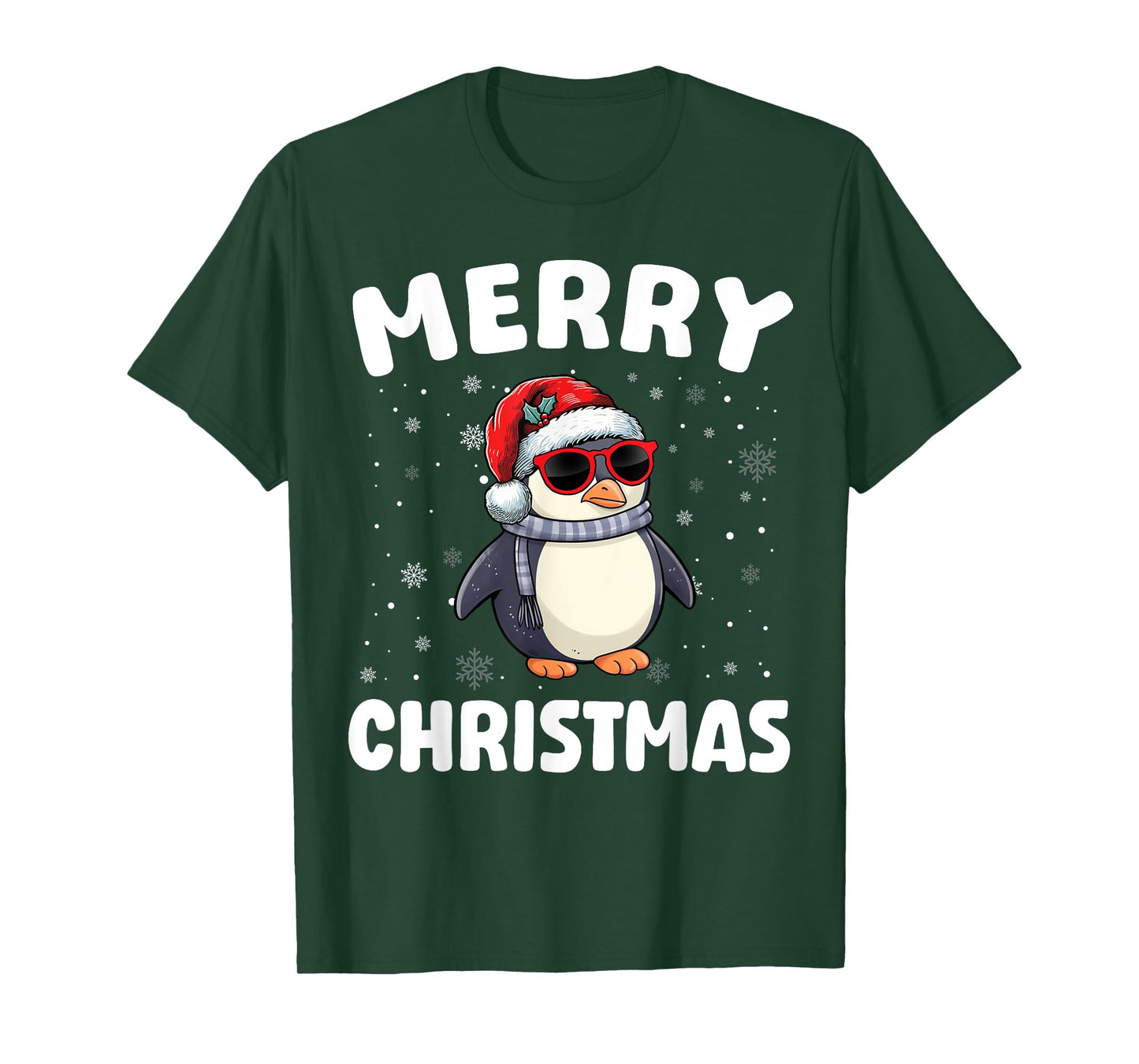 Merry Christmas Penguin Merry Xmas Funny Boy Girl Kids T-Shirt