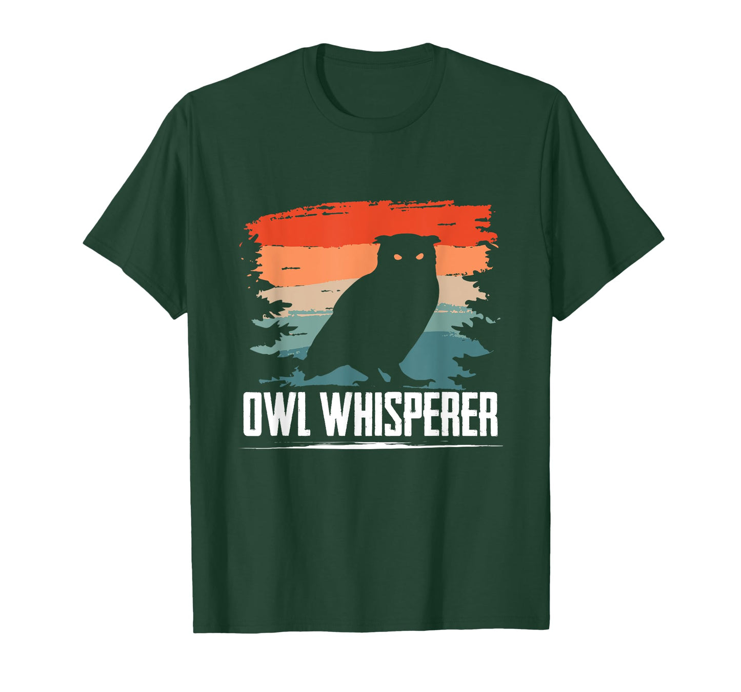 Owl Whisperer Retro Ornithologist Silhouette T-Shirt
