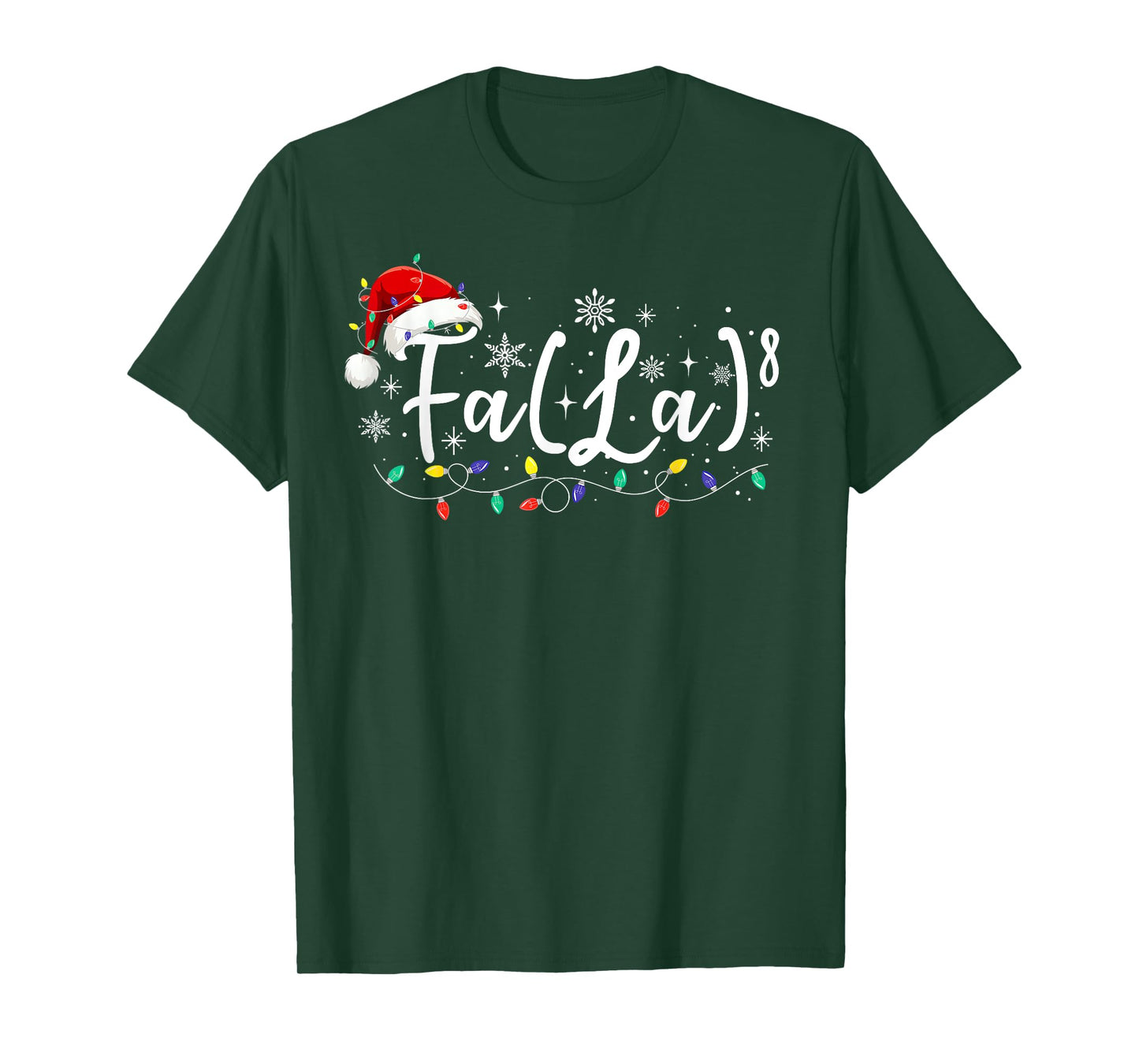 FA (LA)8 Funny Christmas Santa Fa La Math Teacher Student T-Shirt