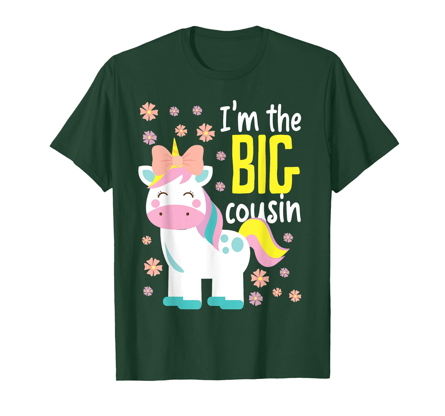 I'm The Big Cousin Cute Unicorn T-Shirt