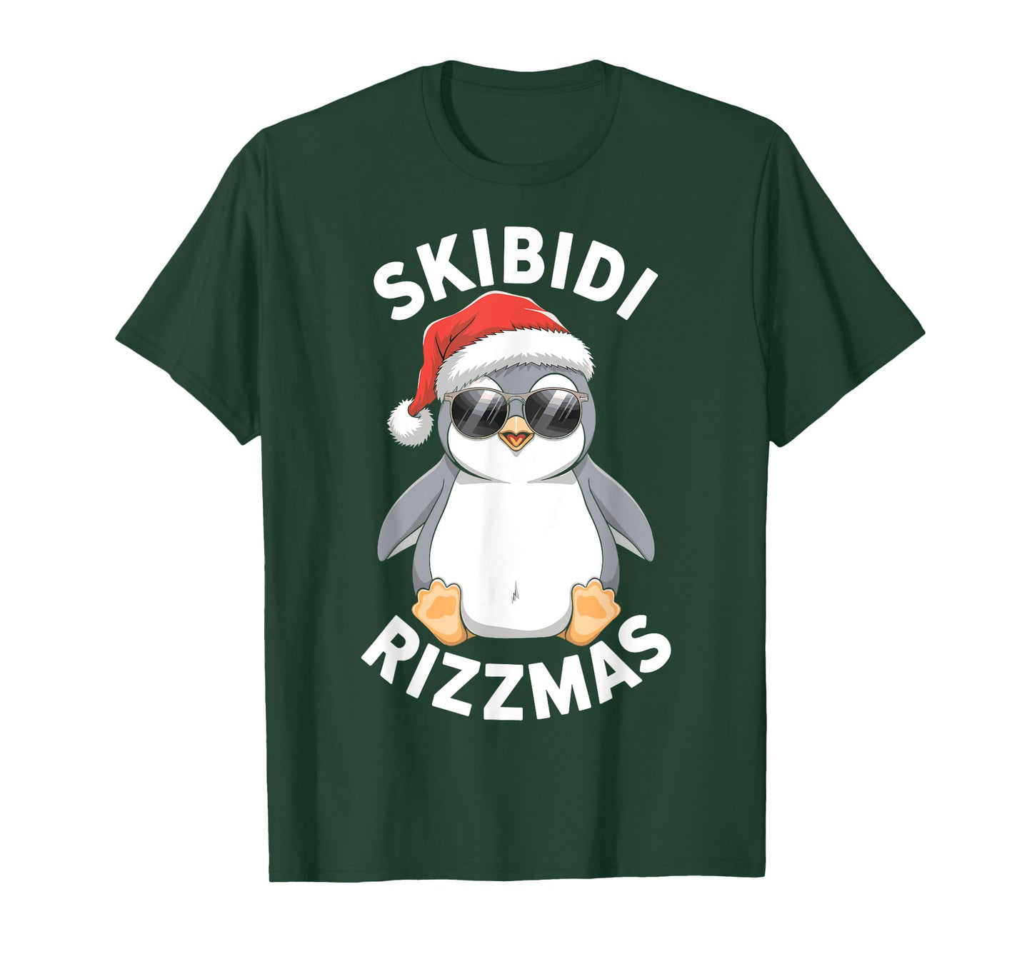 Skibidi Rizzmas Funny Christmas Christmas Season Penguin T-Shirt