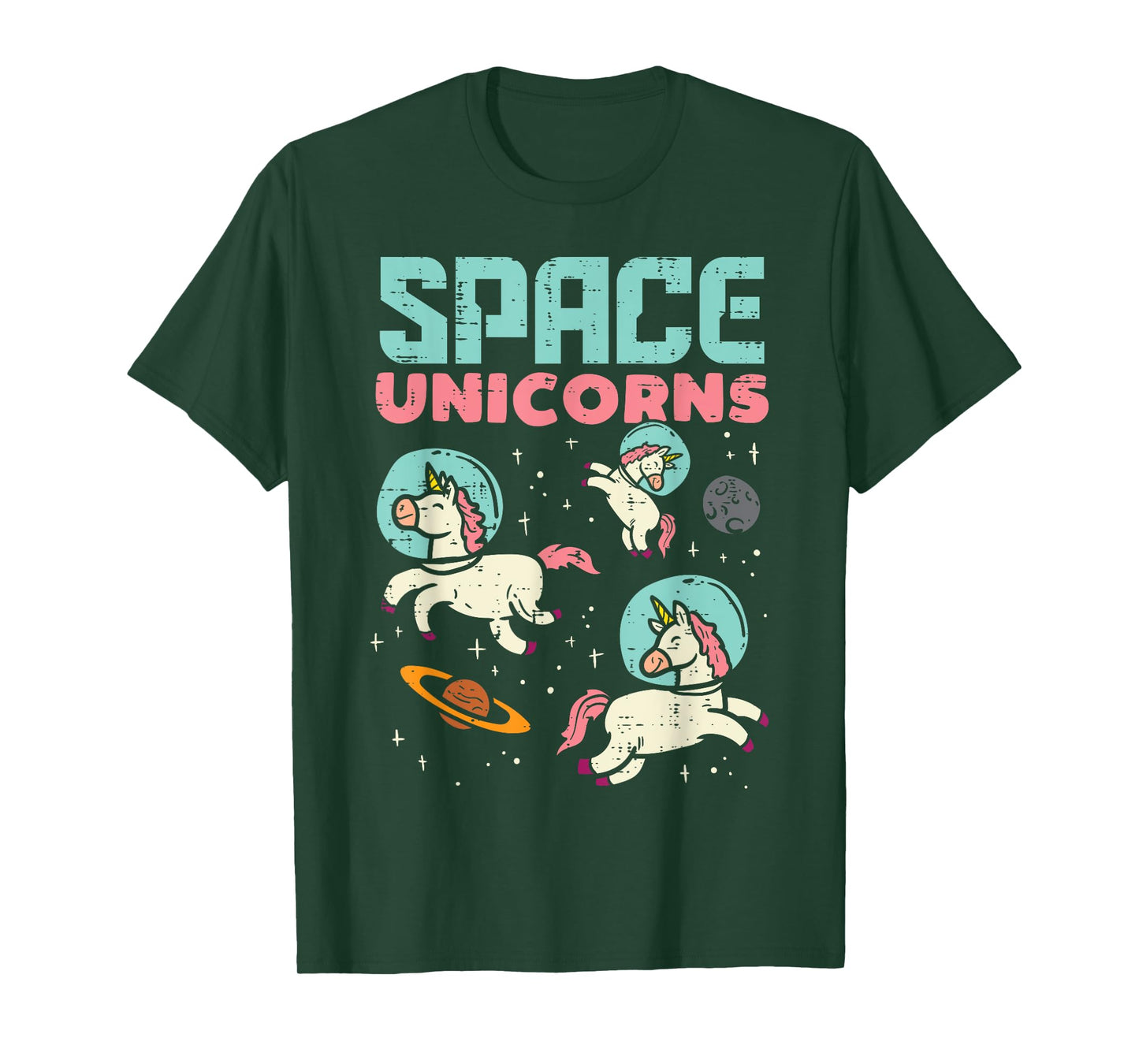 Space Unicorn Astronaut Cute Galaxy Animal Women Girls Kids T-Shirt