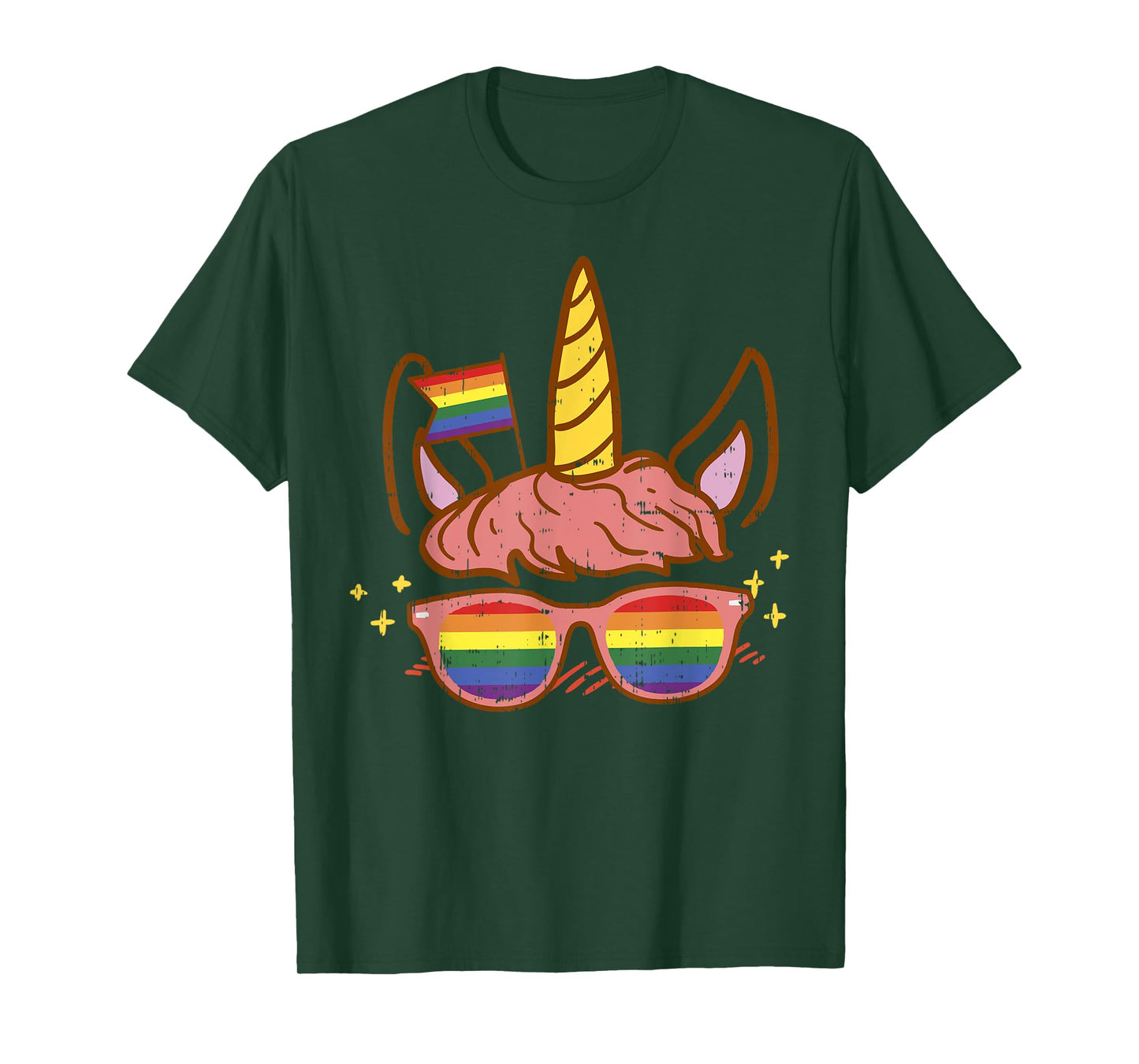 Gay Unicorn Funny Rainbow Animal LGBT Pride Month Girls Gift T-Shirt