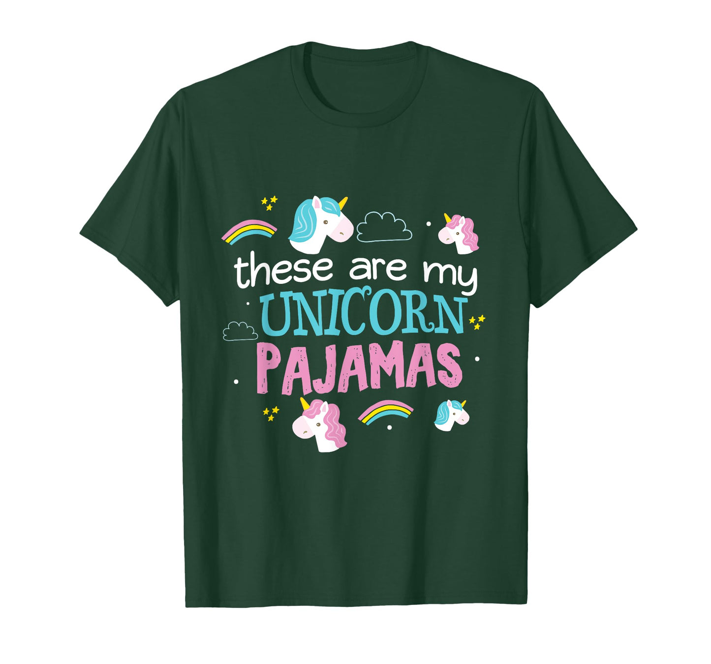 Adorable Unicorn Lover Pajama PJ Top Cute T-shirt Girls Gift T-Shirt