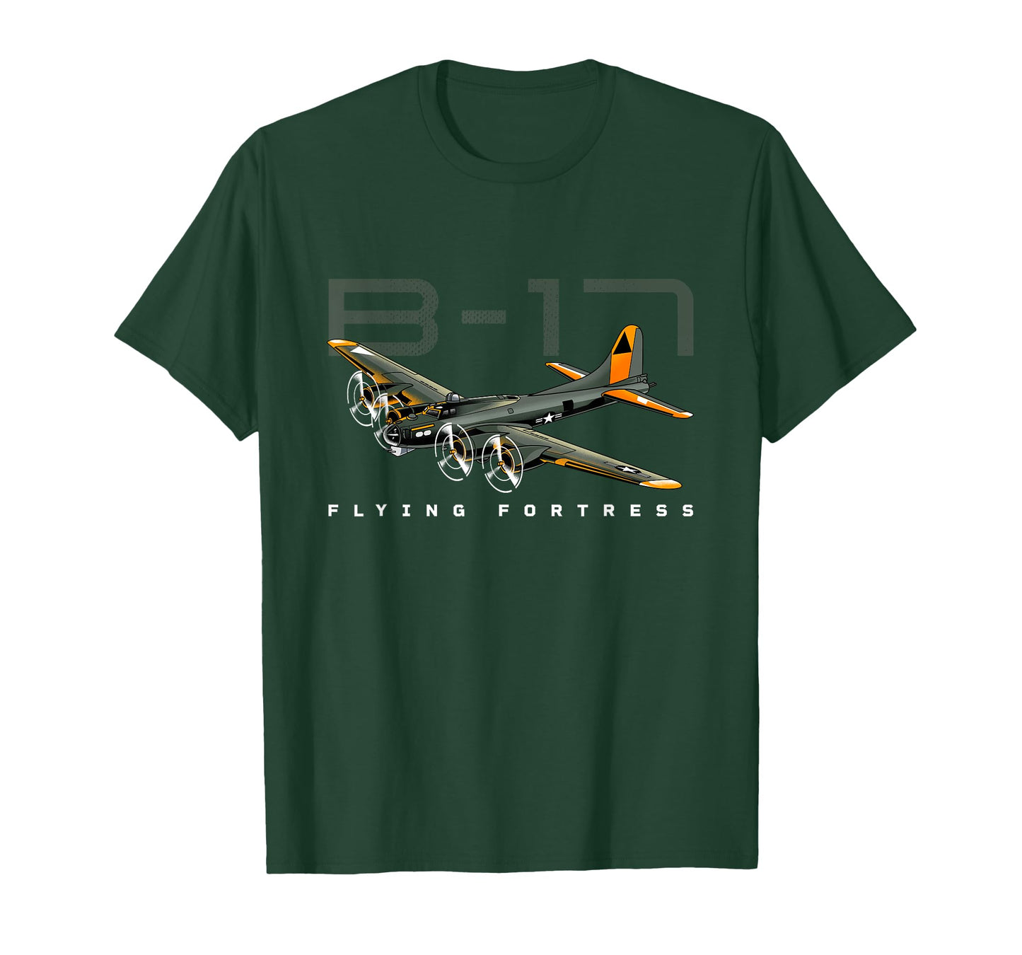 Flying Fortress B-17 World War II Classic Warbird Airplane T-Shirt