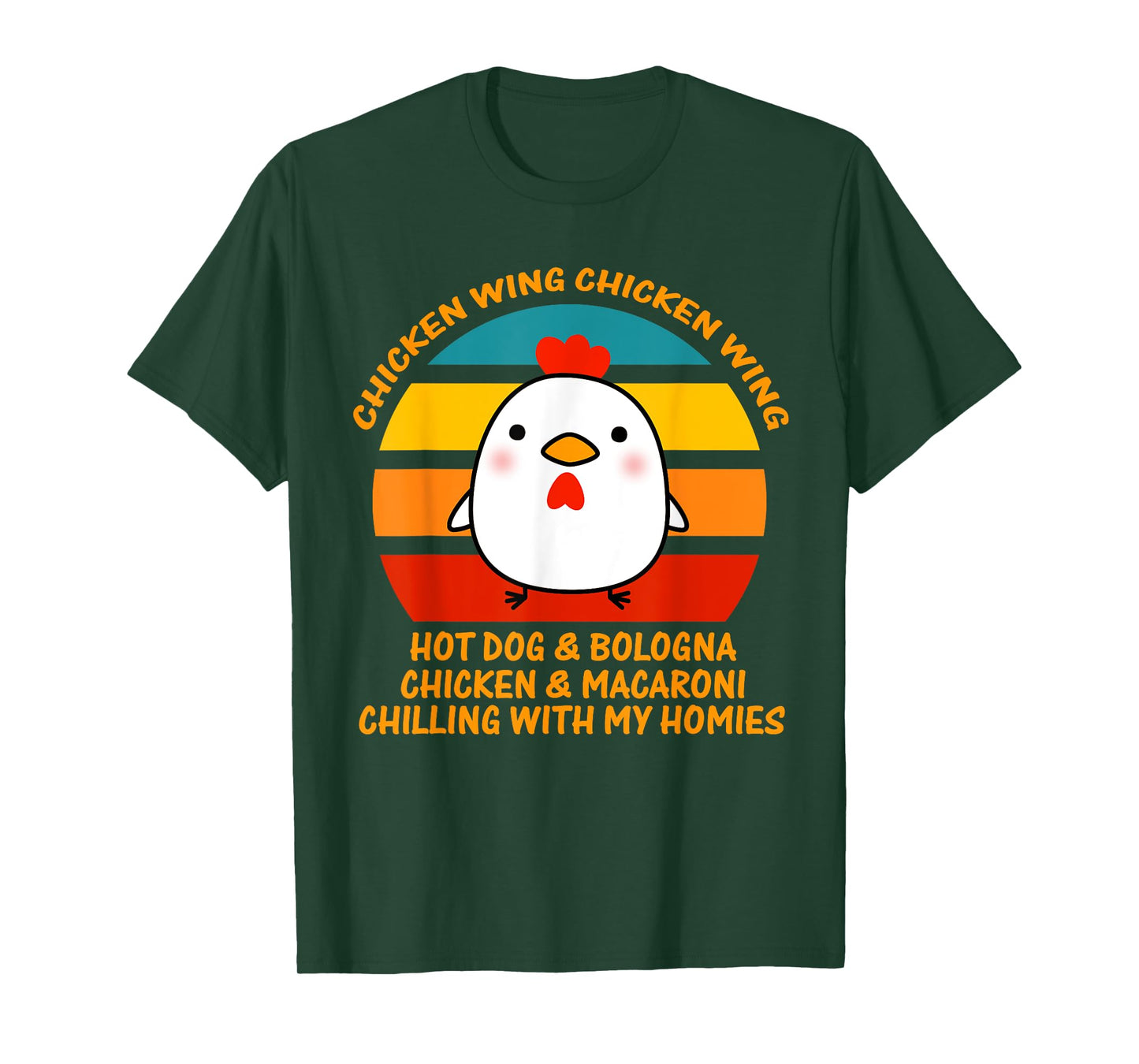 Chicken Wing Chicken Wing Hot Dog and Bologna Kids Boy Girl T-Shirt