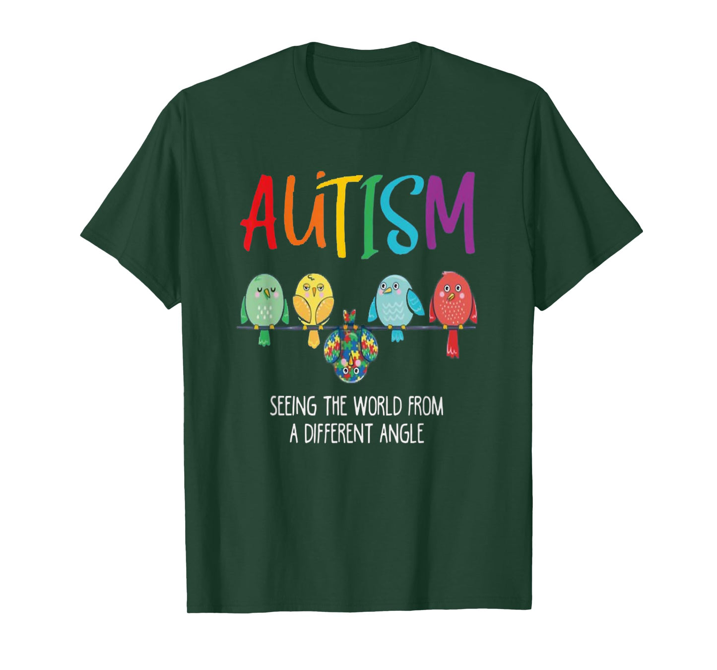 Autism Awareness Cute Owl Color Puzzles autism T-Shirt kids T-Shirt