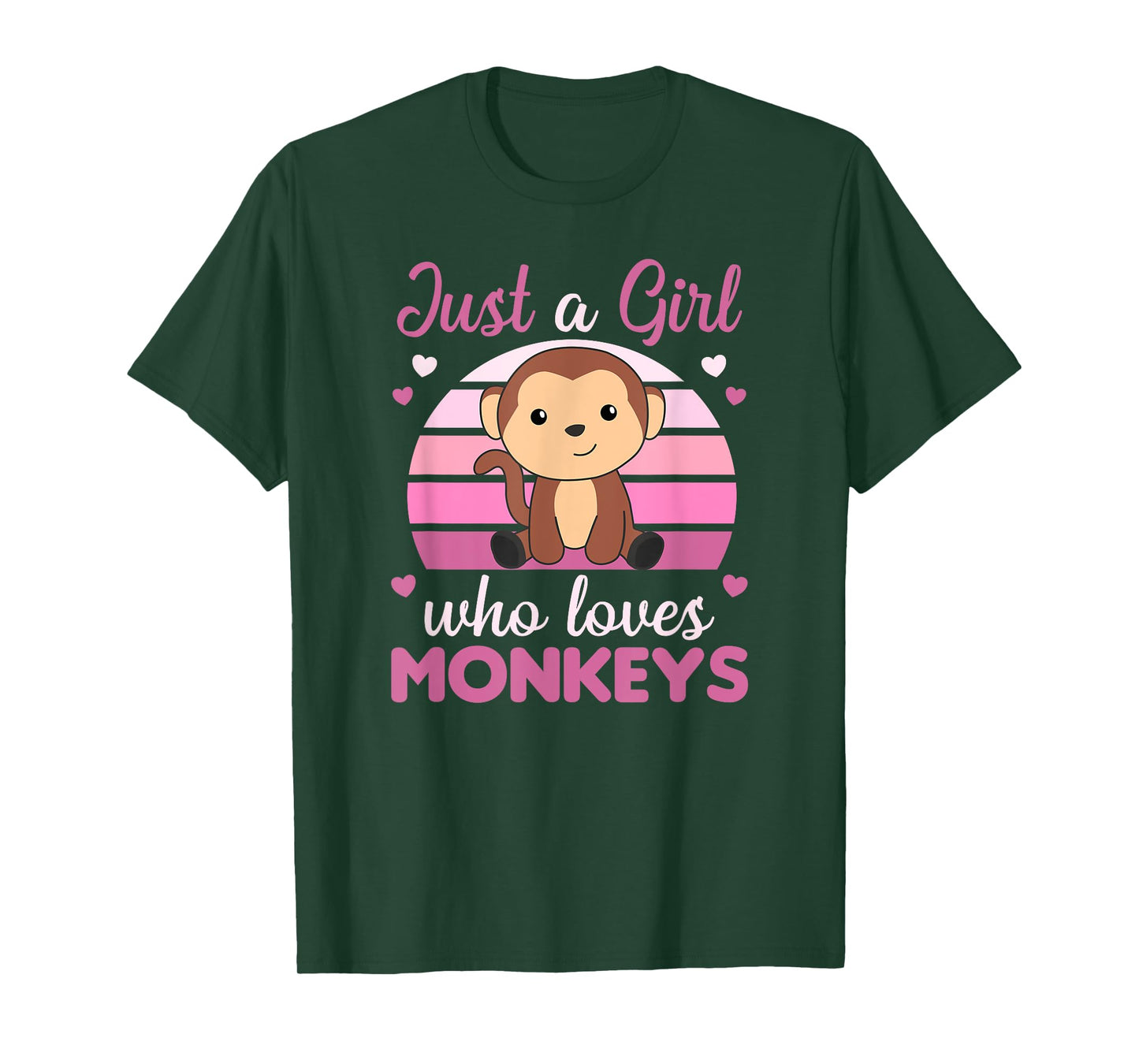 Just A Girl who loves Monkeys - Sweet Monkey T-Shirt