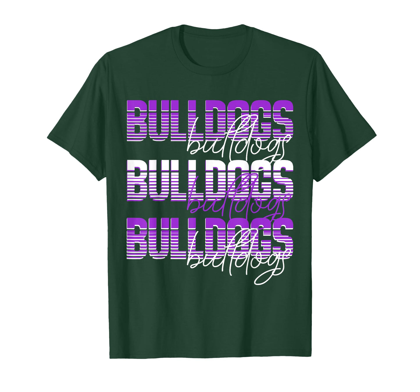 Bulldogs School Spirit Purple Bulldog Pride Game Day mascot T-Shirt
