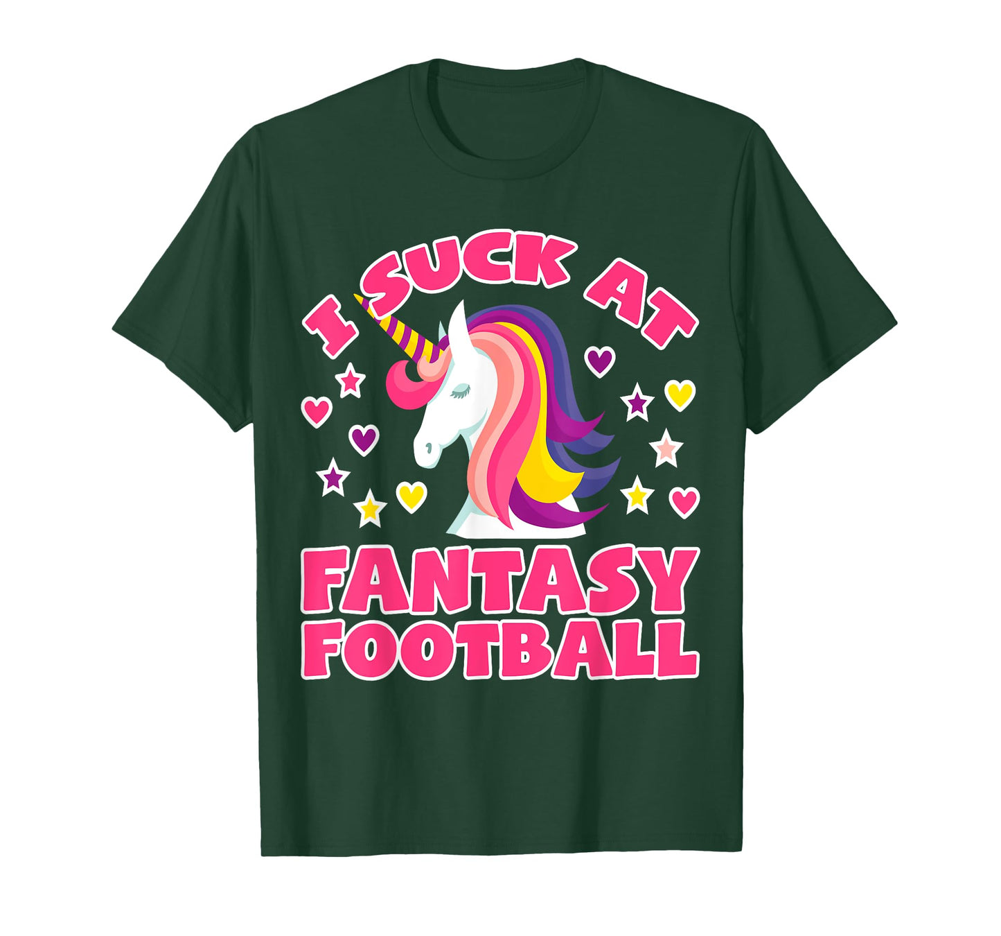 Suck At Fantasy Football Shirt | Funny Unicorn Loser Trophy T-Shirt