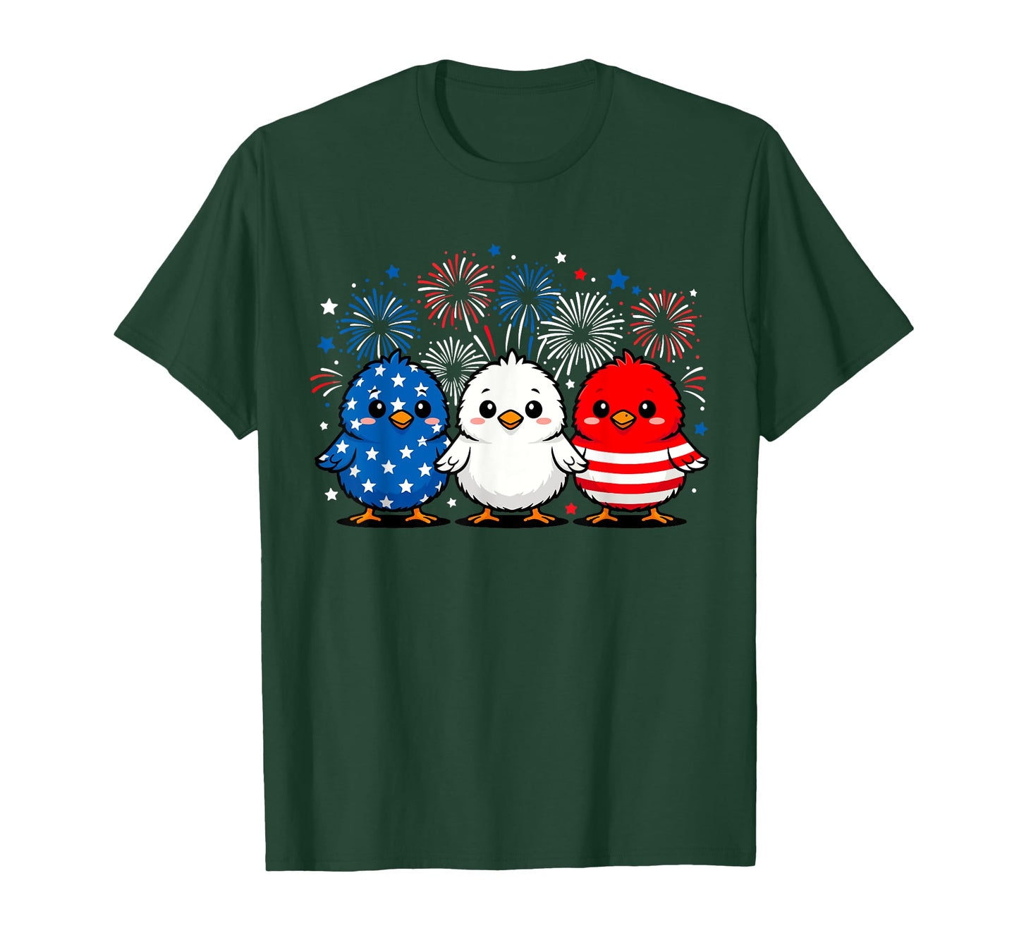 Chicks USA Flag Patriotic Chicken Lover 4th of July America T-Shirt
