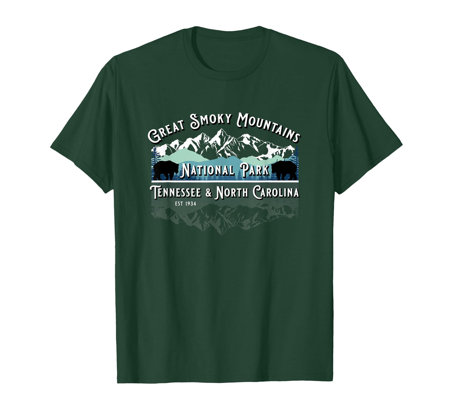 Great Smoky Mountains National Park USA Bear Hiking Souvenir T-Shirt
