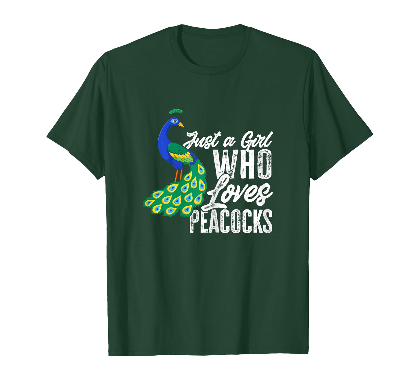 Girls Peacock Just A Girl Who Loves Peacocks T-Shirt