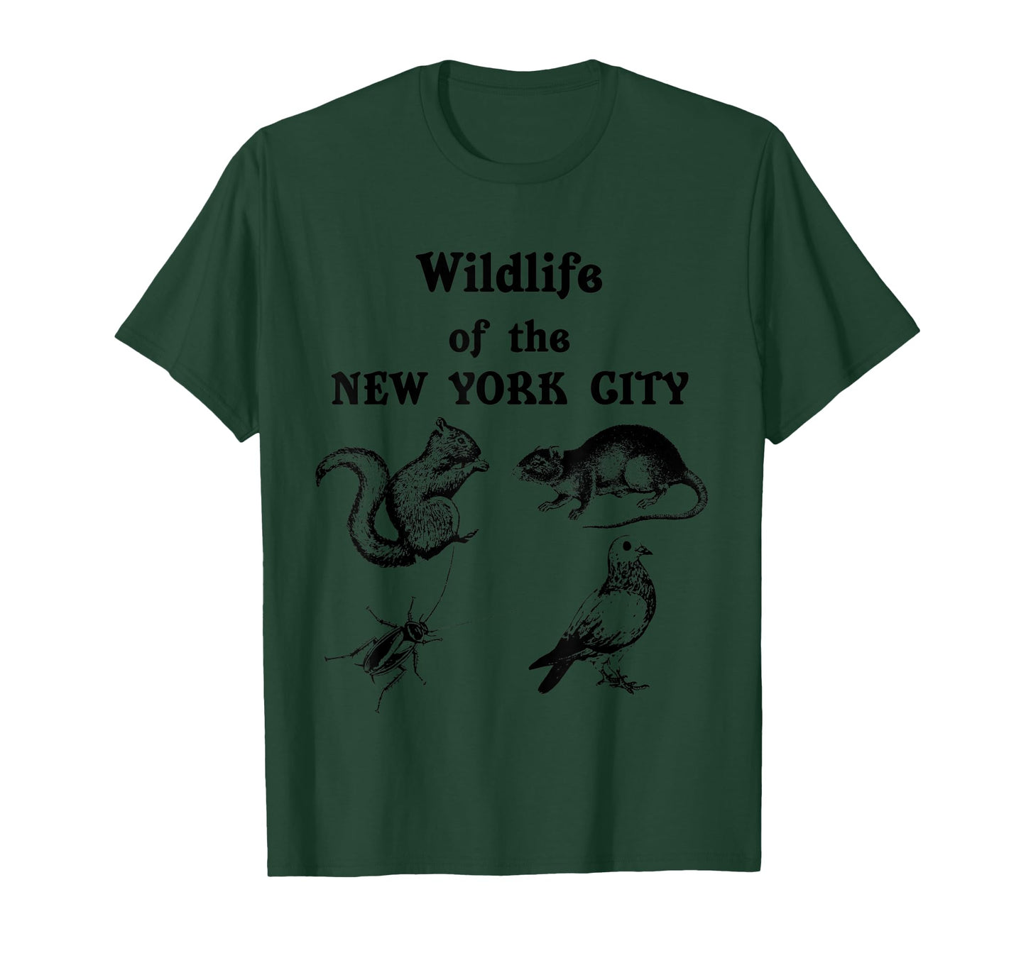 Wildlife of the New York City North American Birds & Rodents T-Shirt