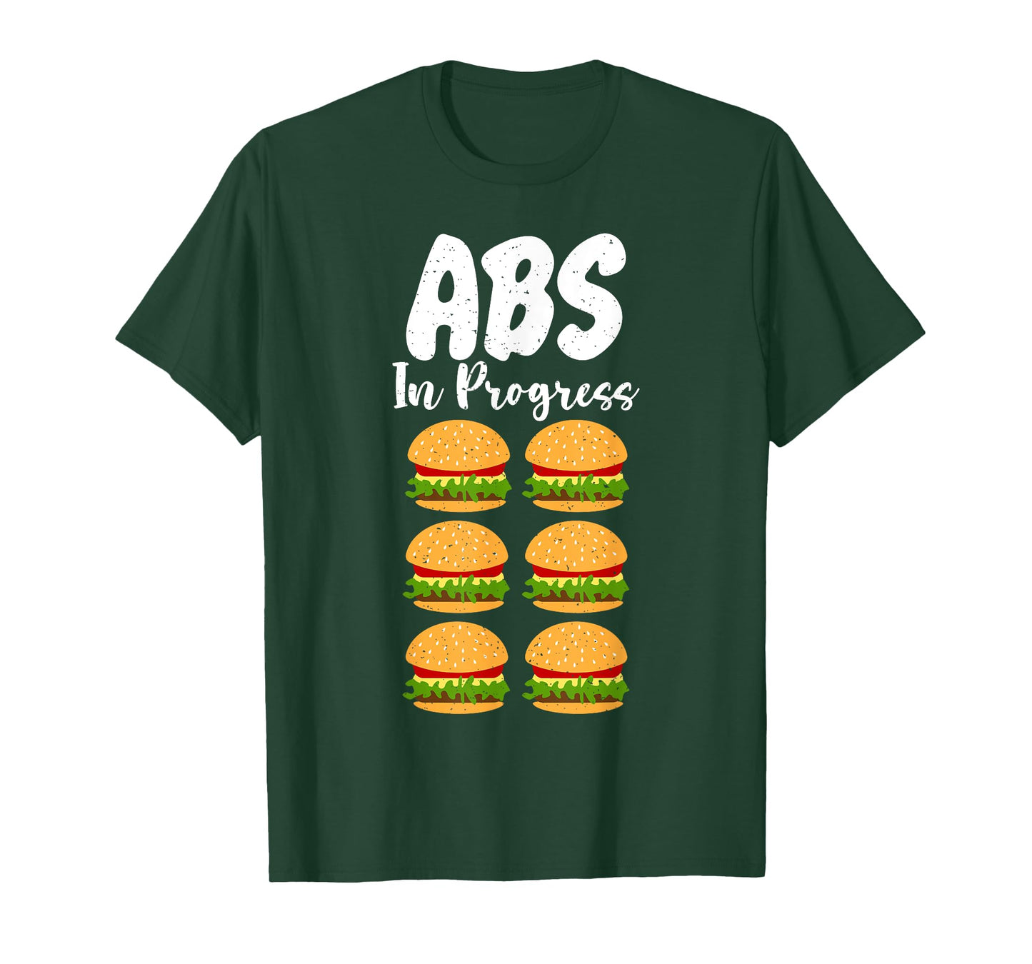 Hamburger Cheeseburger ABS in Progress funny Fast Food T-Shirt