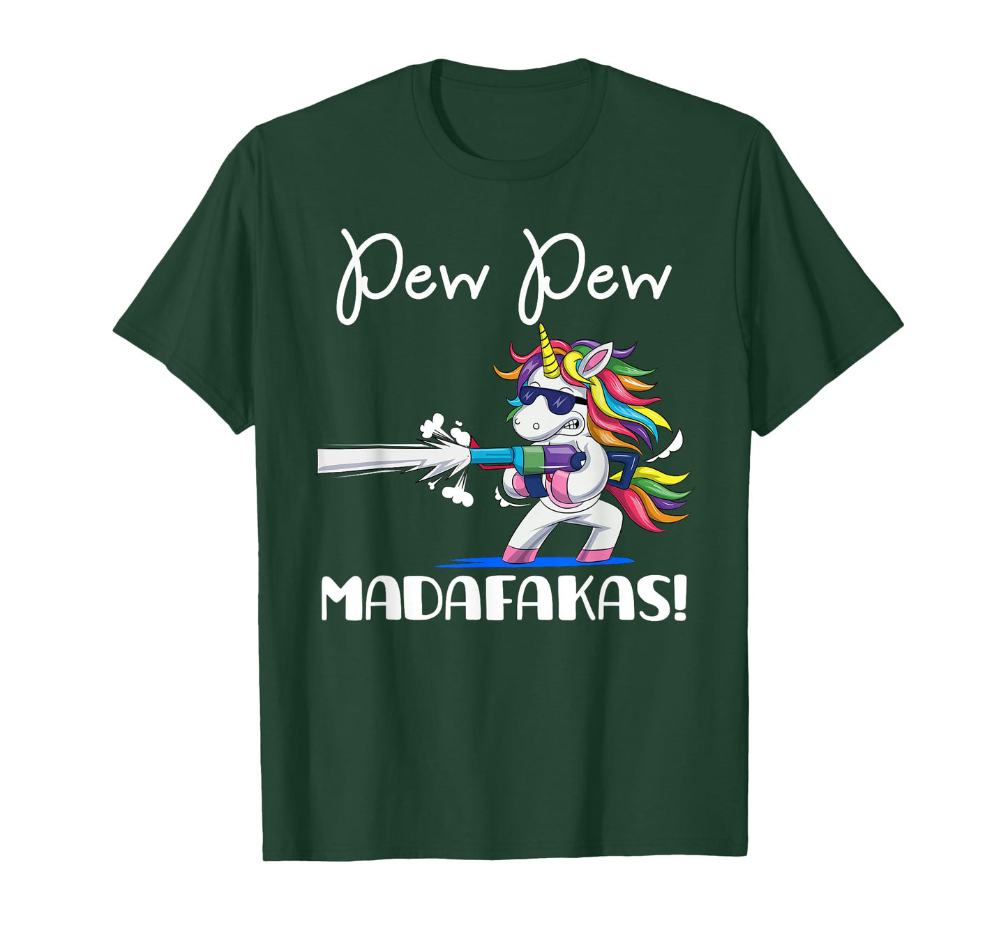 Unicorn PewPewPew Madafakas Crazy Pew Unicorn Funny Gift T-Shirt