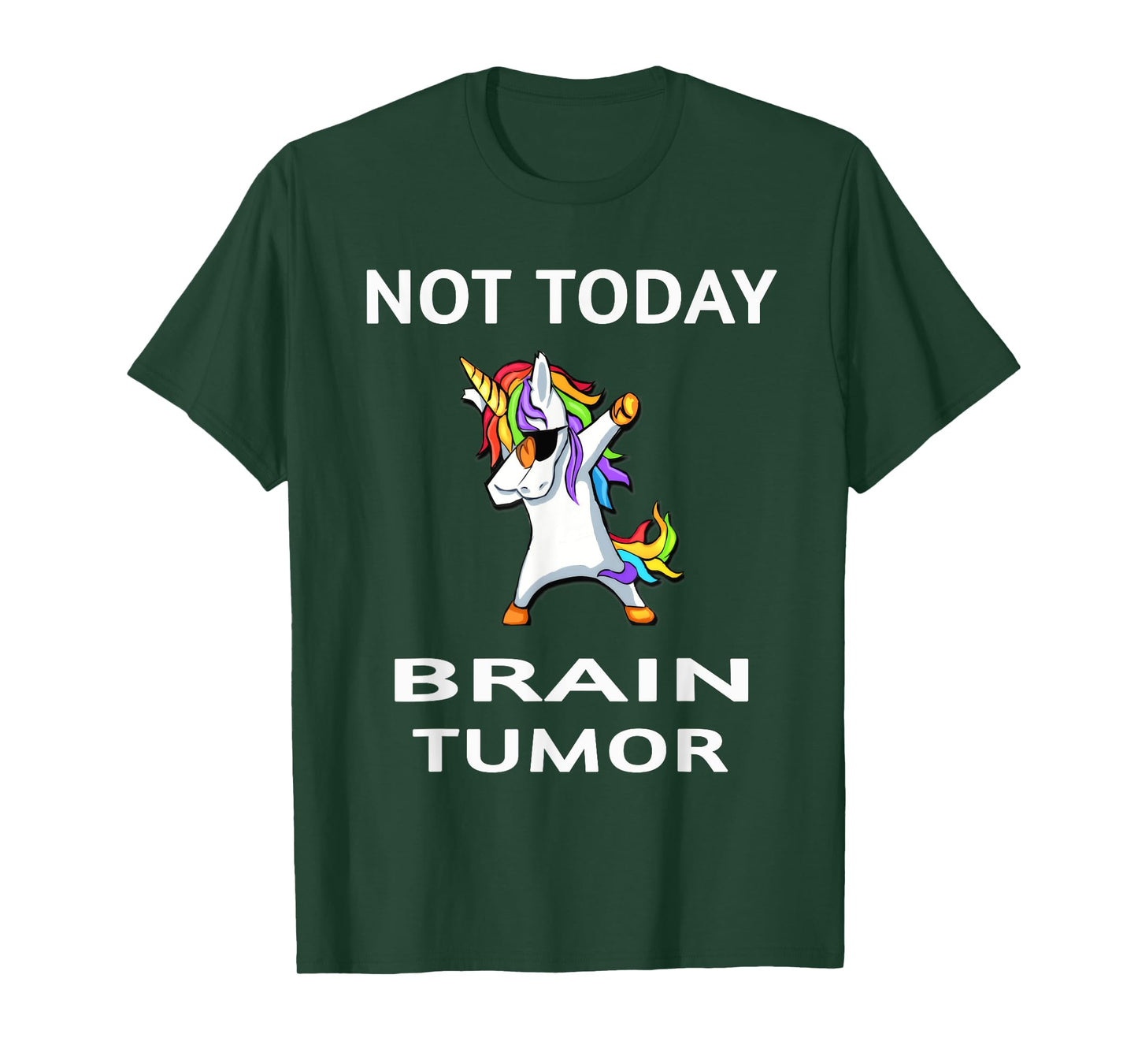 Not Today Brain Tumor Dabbing Unicorn Fighter Survivor T-Shirt