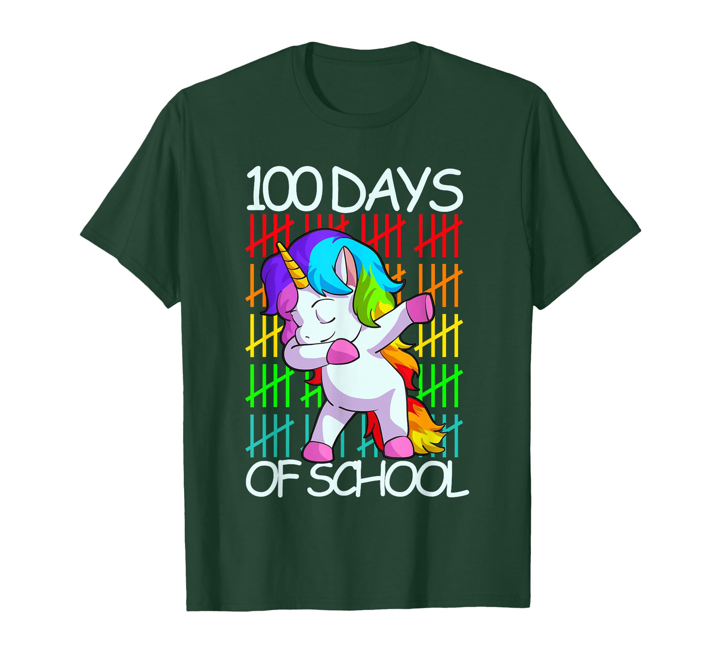 Happy 100 Days Of School Shirt Girls Unicorn Lover Gift T-Shirt
